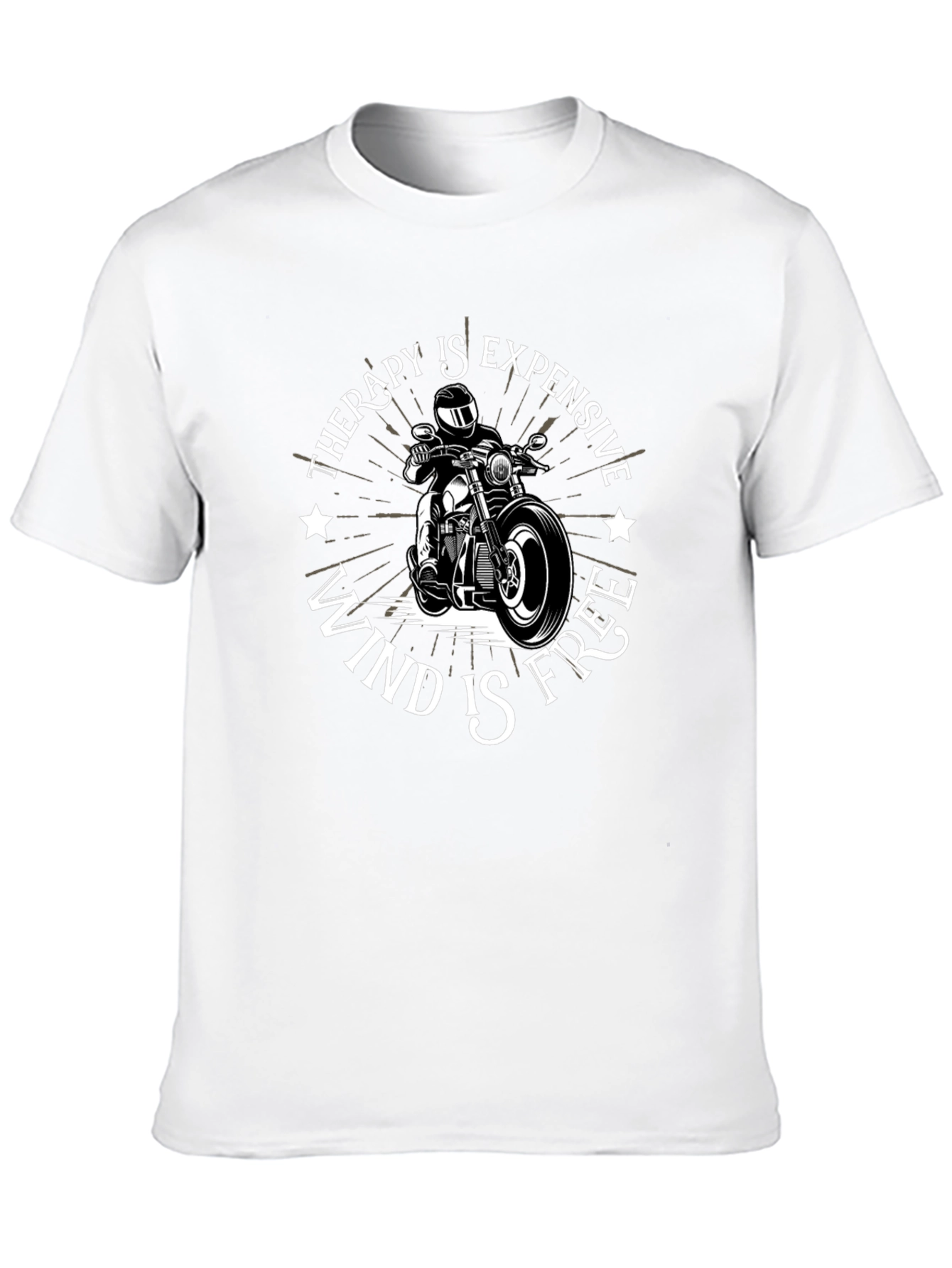 Therapy is Expensive Wind is Free Black T-Shirt