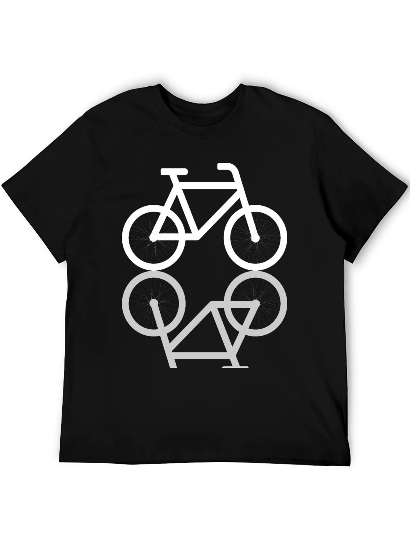 Mens Black T-Shirt with Cycling Circle Design