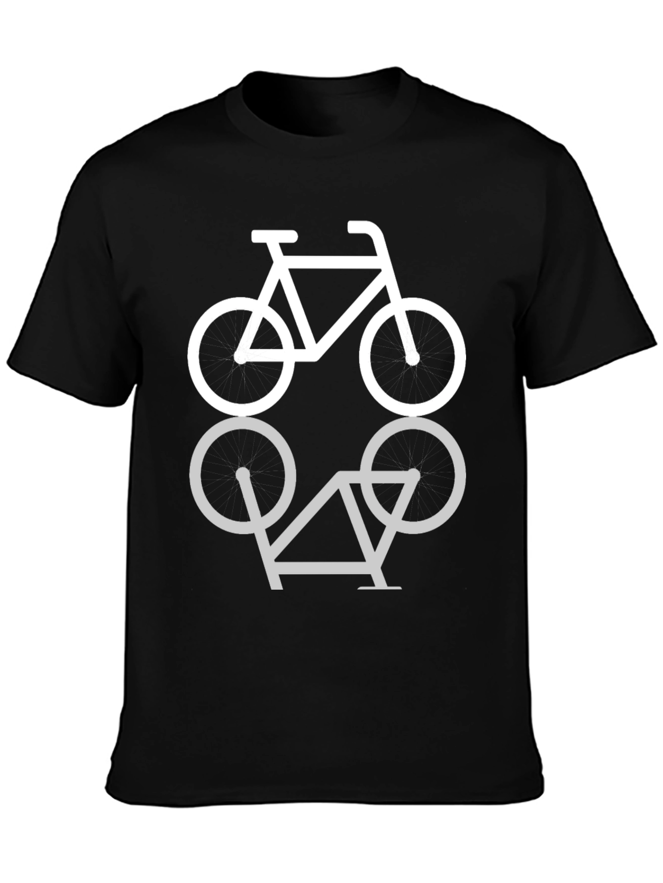 Mens Black T-Shirt with Cycling Circle Design