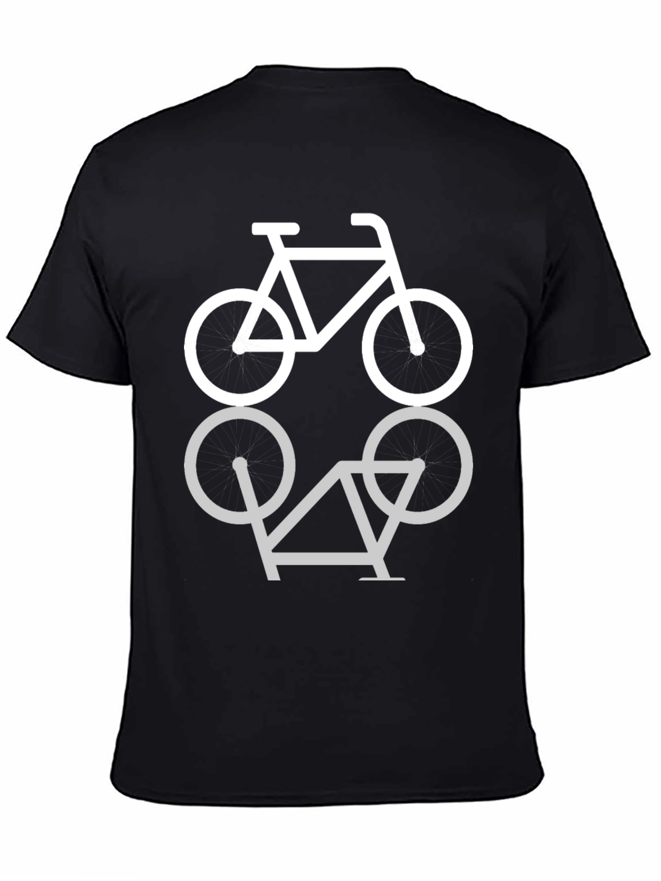 Mens Black T-Shirt with Cycling Circle Design