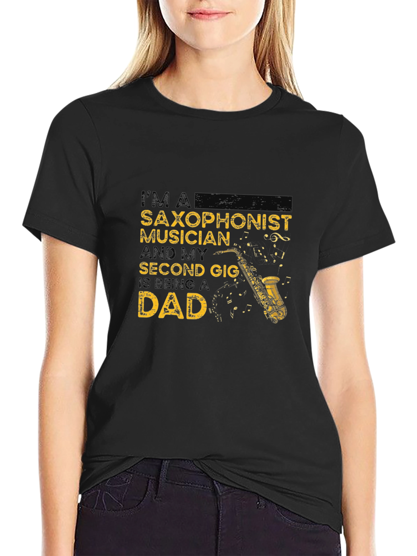 Saxophonist Musician Dad Graphic Tee