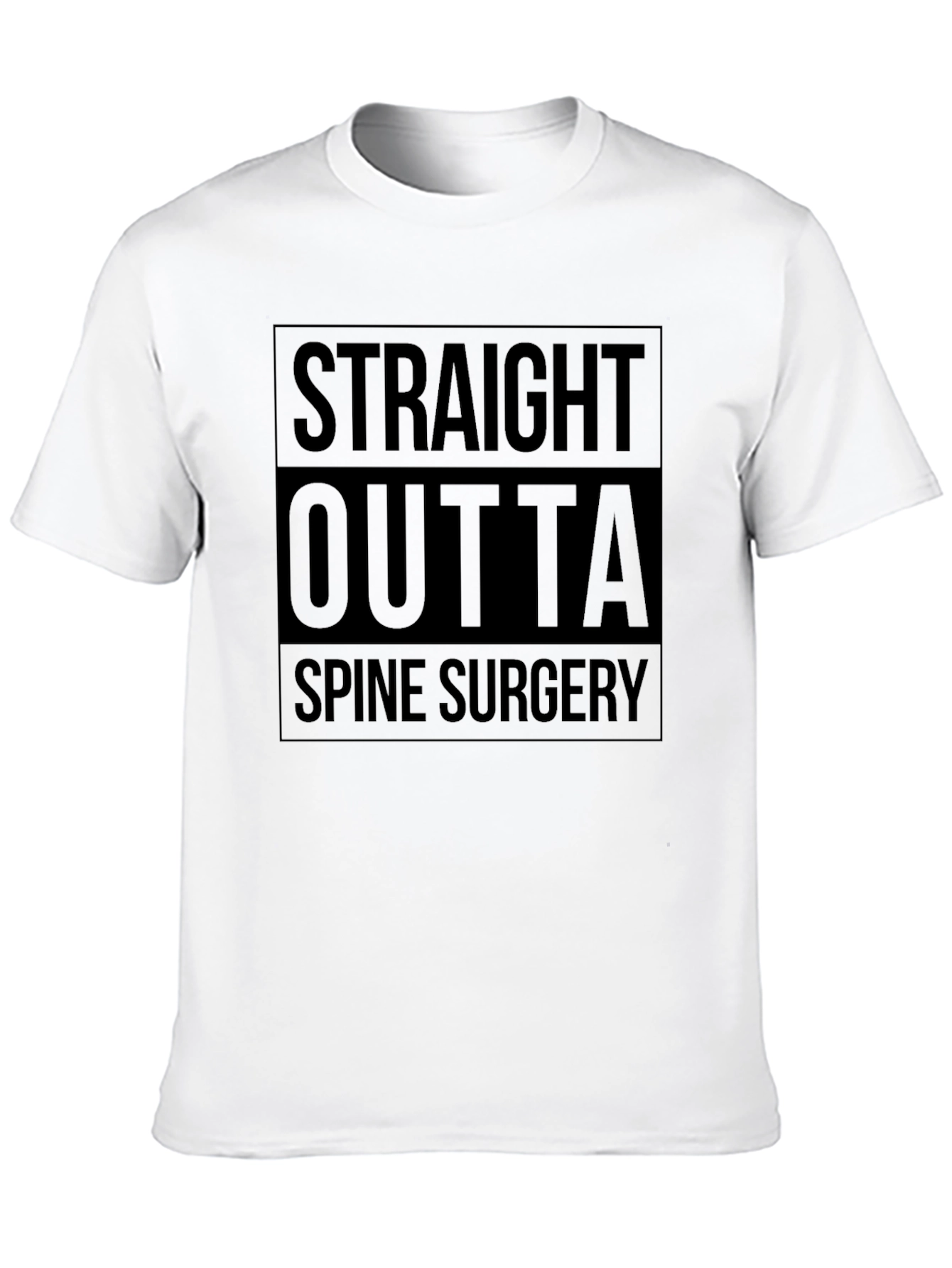 Straight Outta Spine Surgery Black T-Shirt