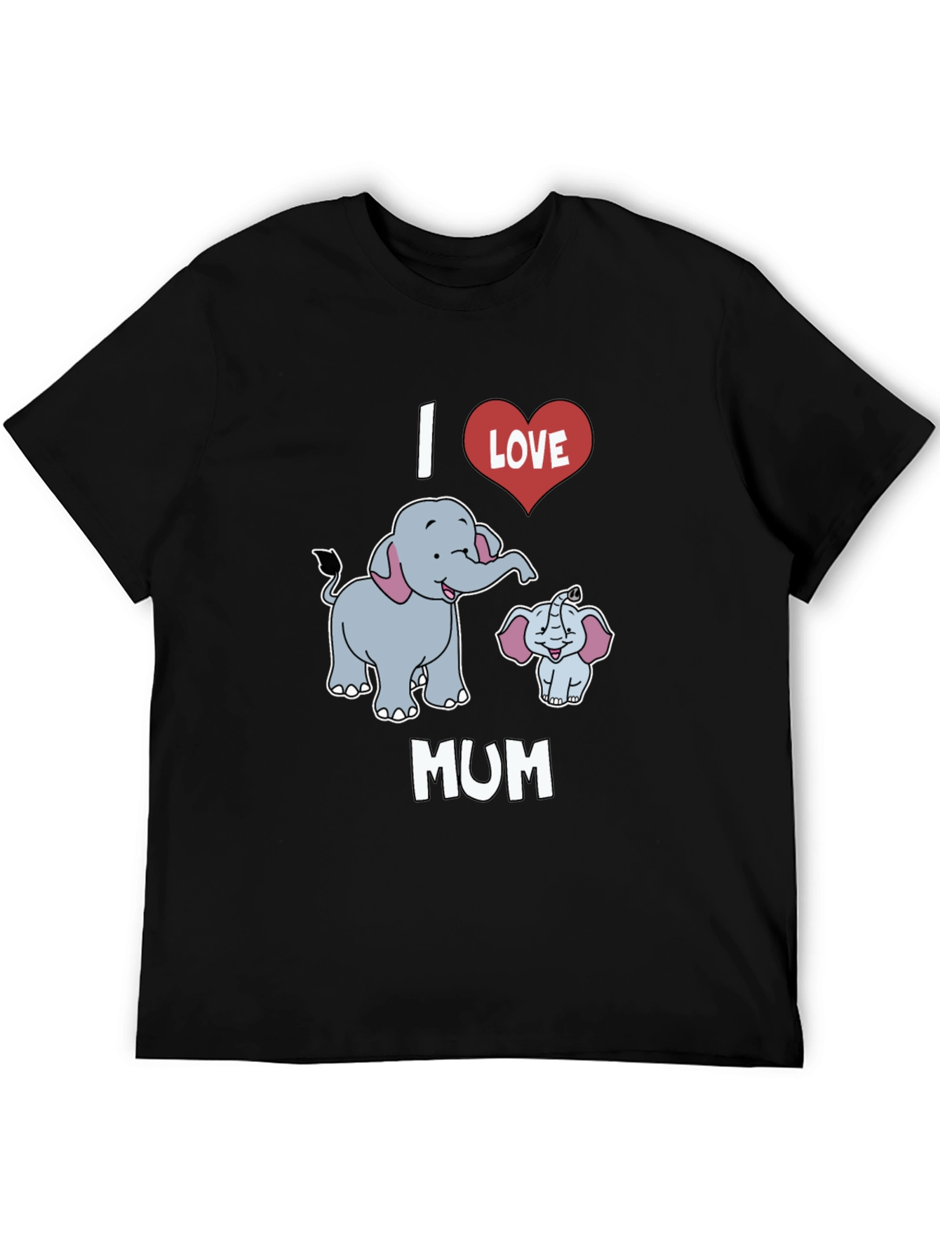 I Love Mum Elephant Graphic T-Shirt