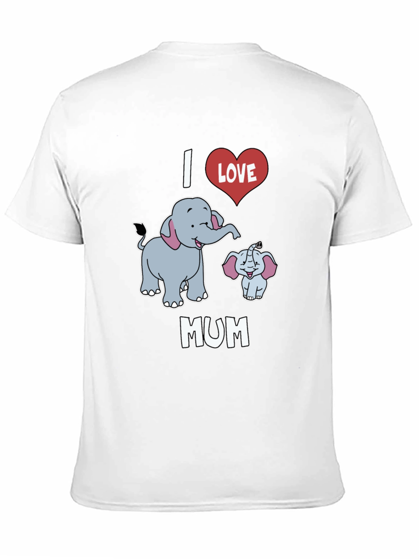 I Love Mum Elephant Graphic T-Shirt