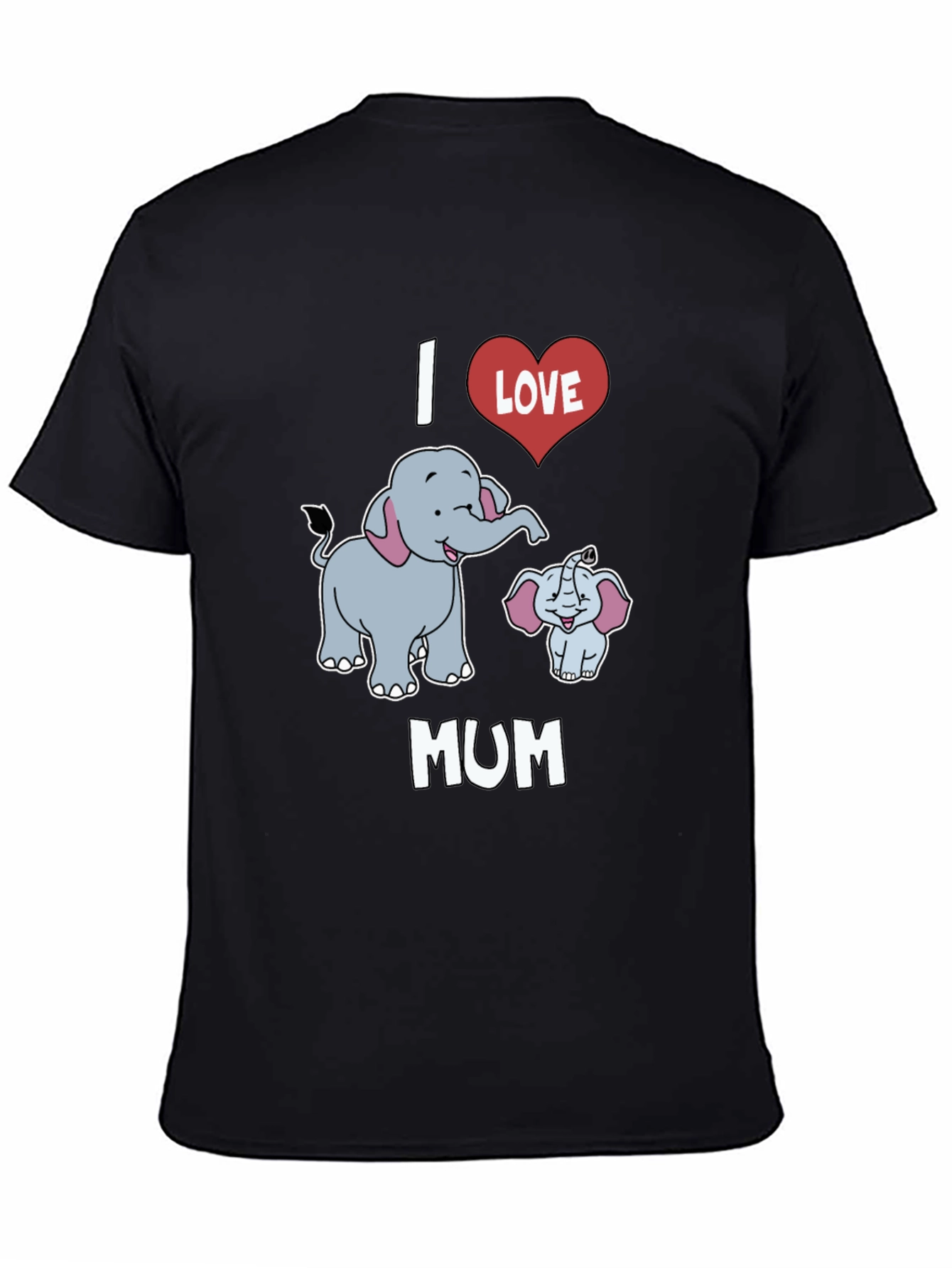I Love Mum Elephant Graphic T-Shirt