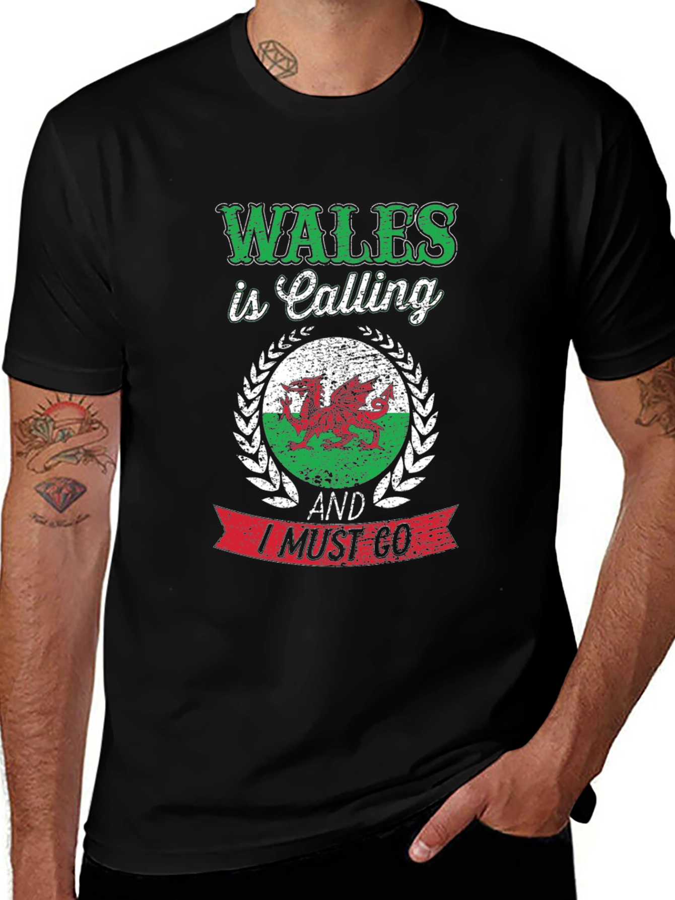 Wales Is Calling Mens Graphic T-Shirt