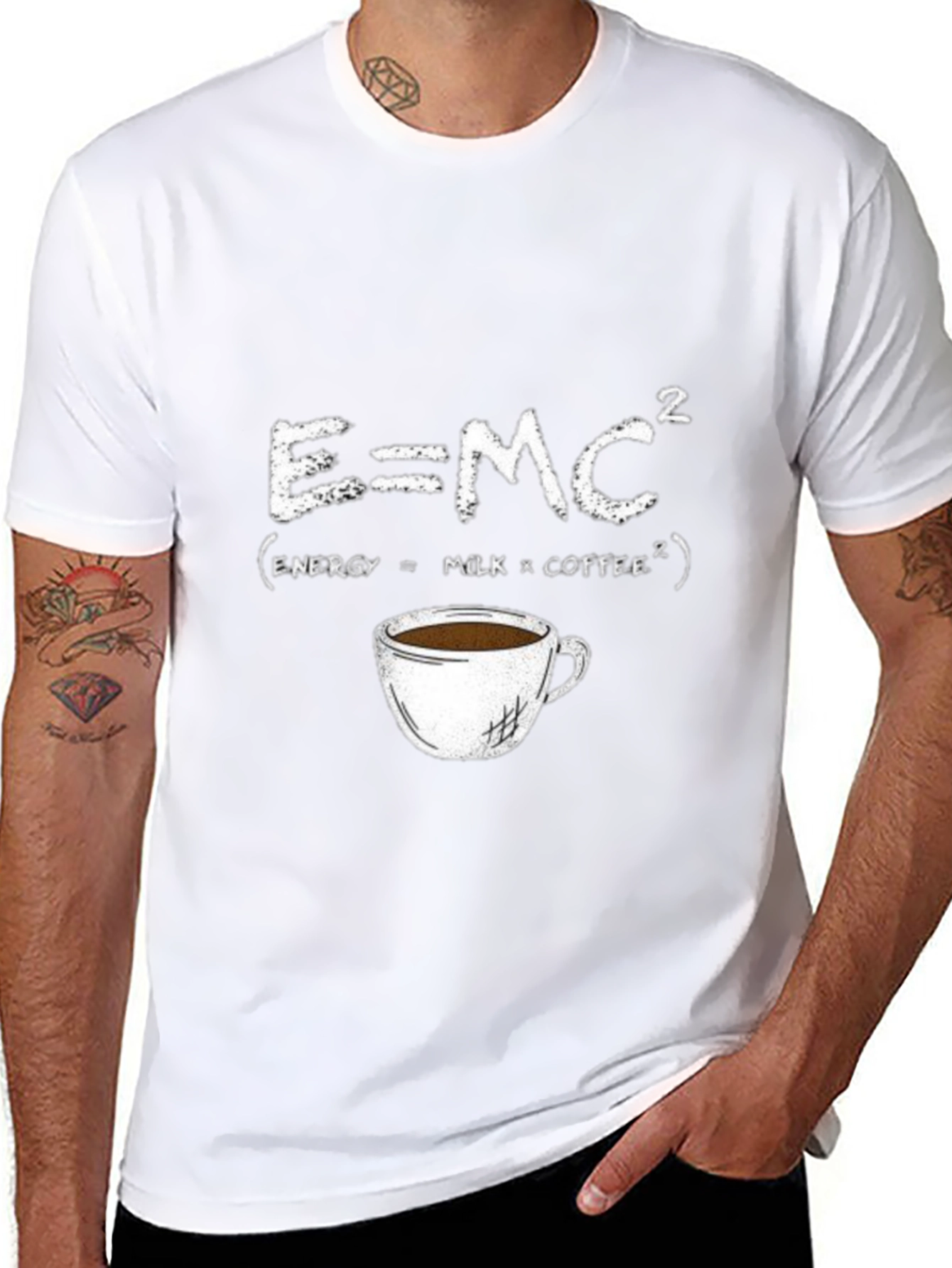 E=MC² Coffee T-Shirt - Energy Formula Tee