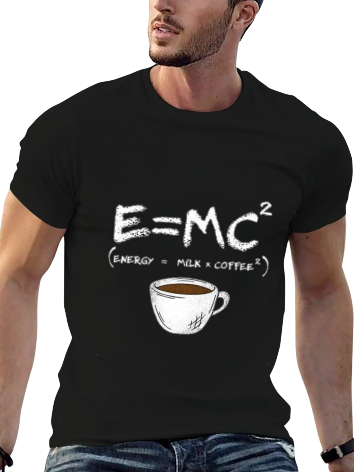 E=MC² Coffee T-Shirt - Energy Formula Tee