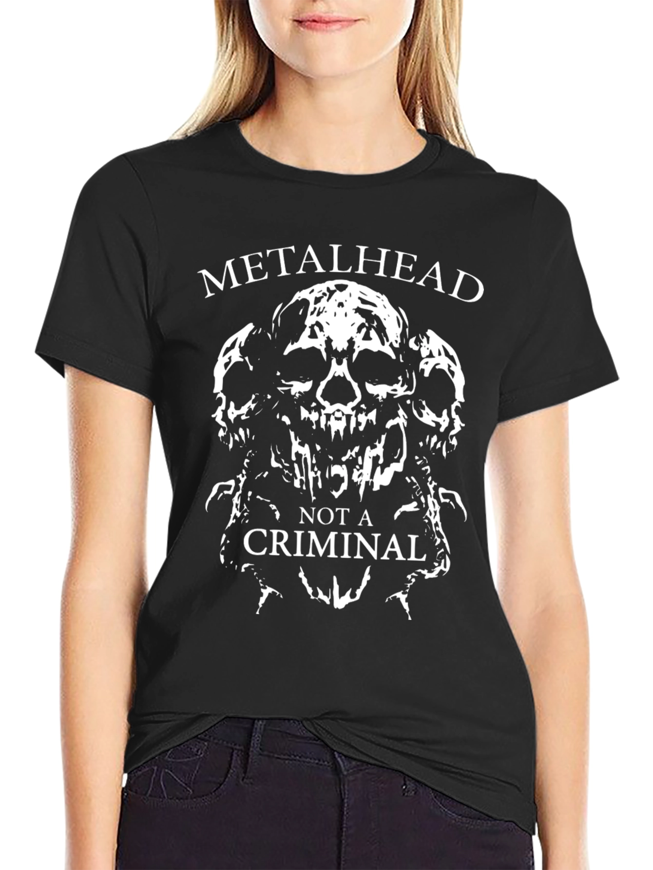 Metalhead Not A Criminal Graphic T-Shirt