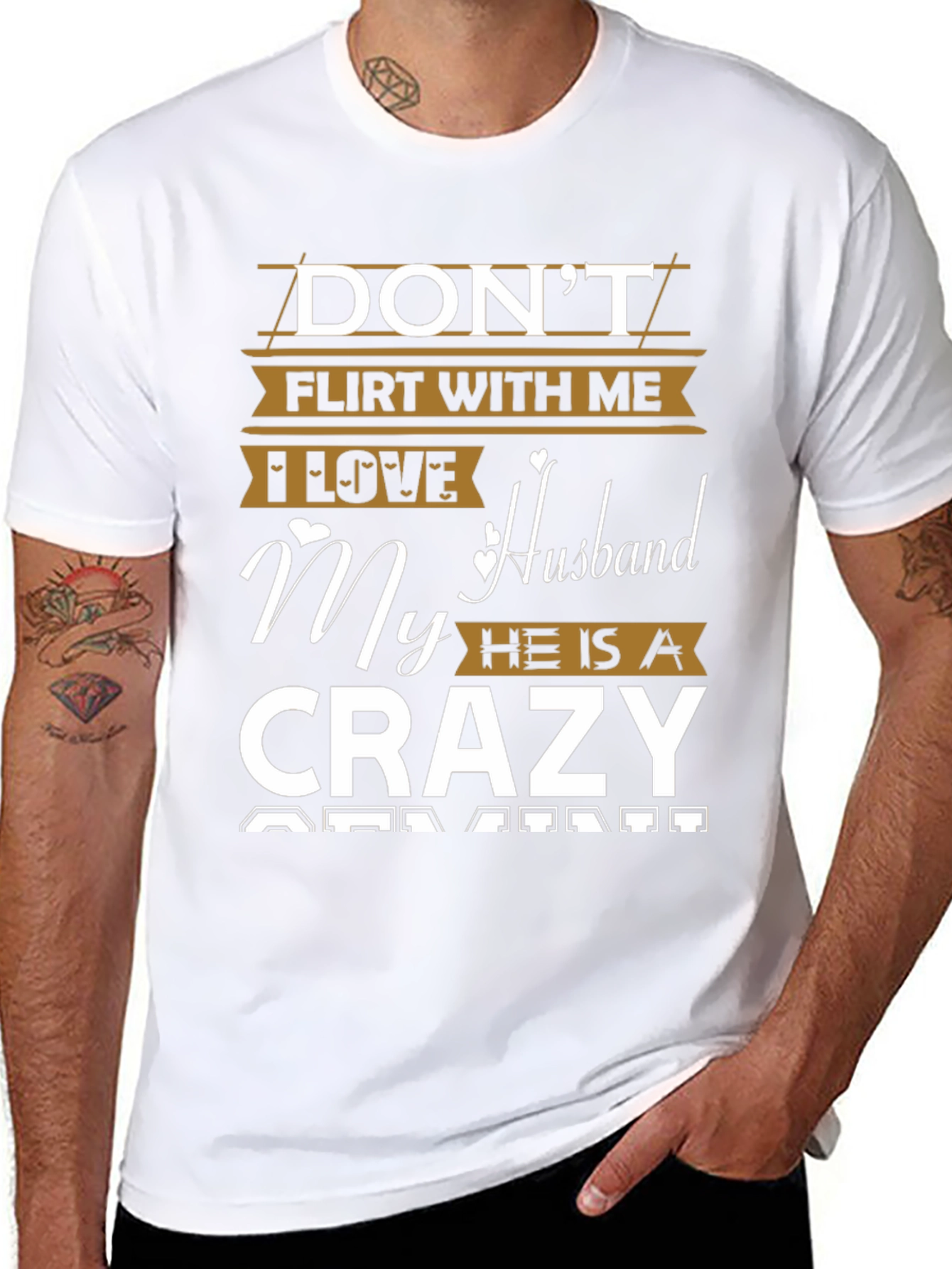 Dont Flirt With Me Crazy Husband T-Shirt