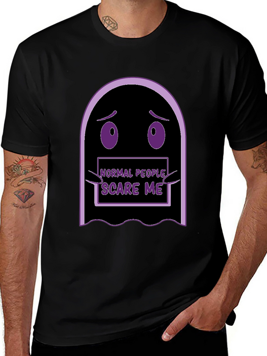 Normal People Scare Me Funny Ghost T-Shirt