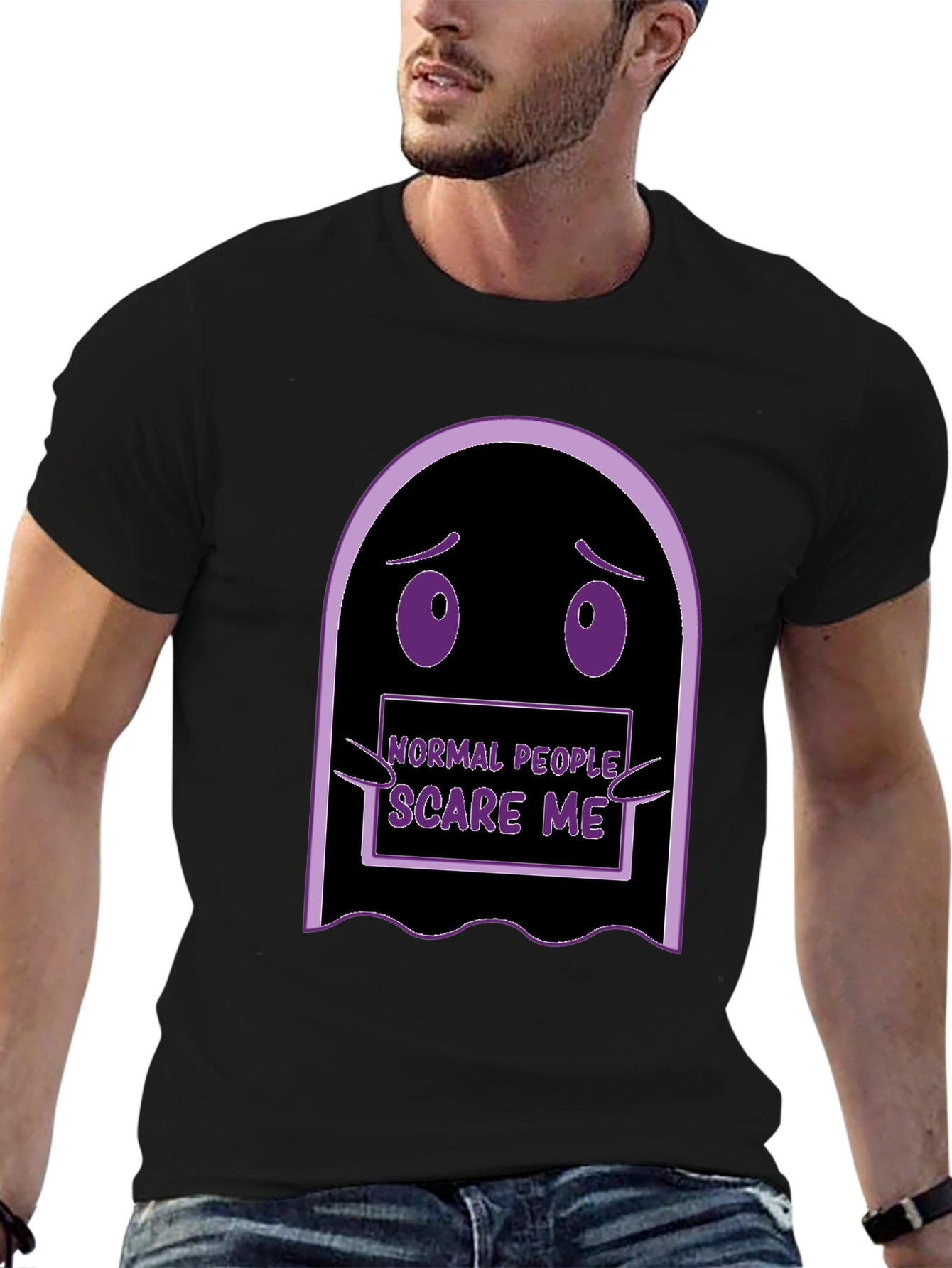 Normal People Scare Me Funny Ghost T-Shirt