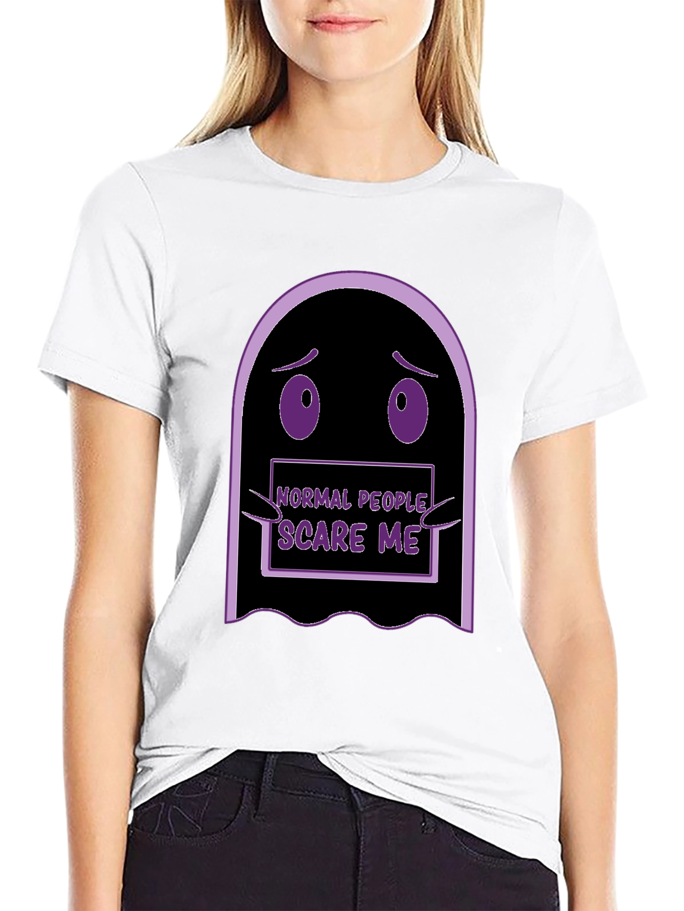 Normal People Scare Me Funny Ghost T-Shirt