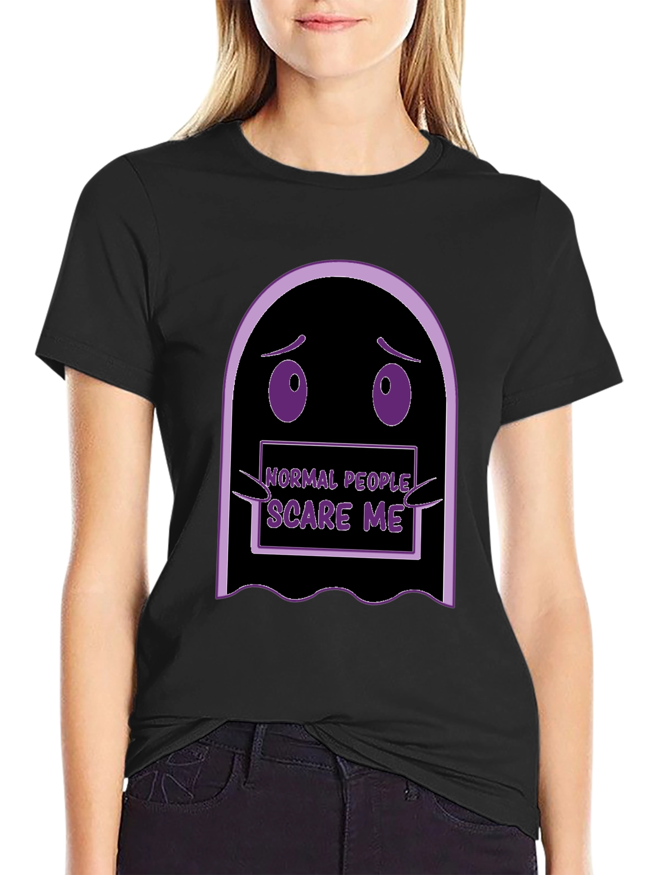 Normal People Scare Me Funny Ghost T-Shirt