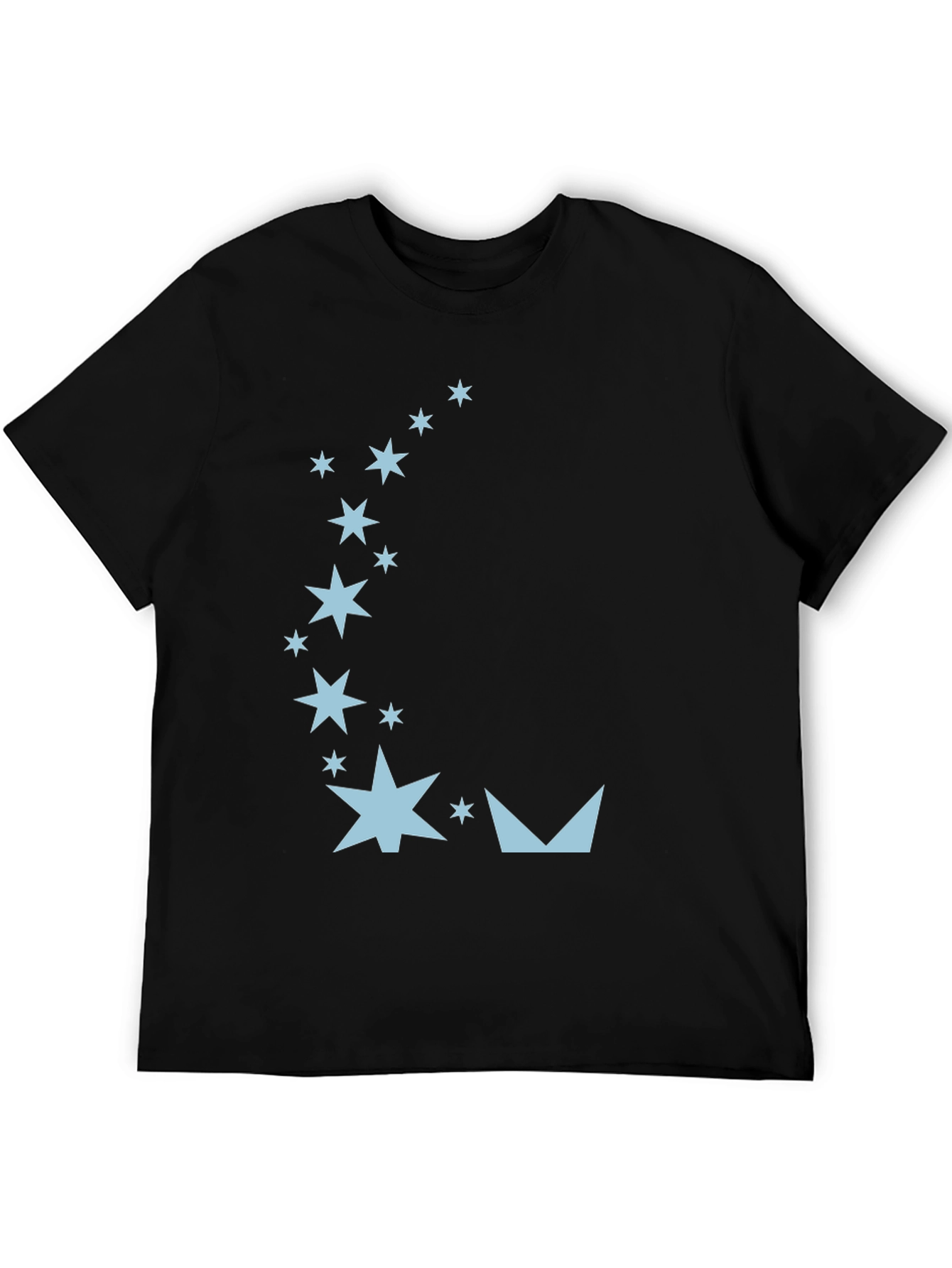 Starry Night Graphic Tee - Black Cotton Blend