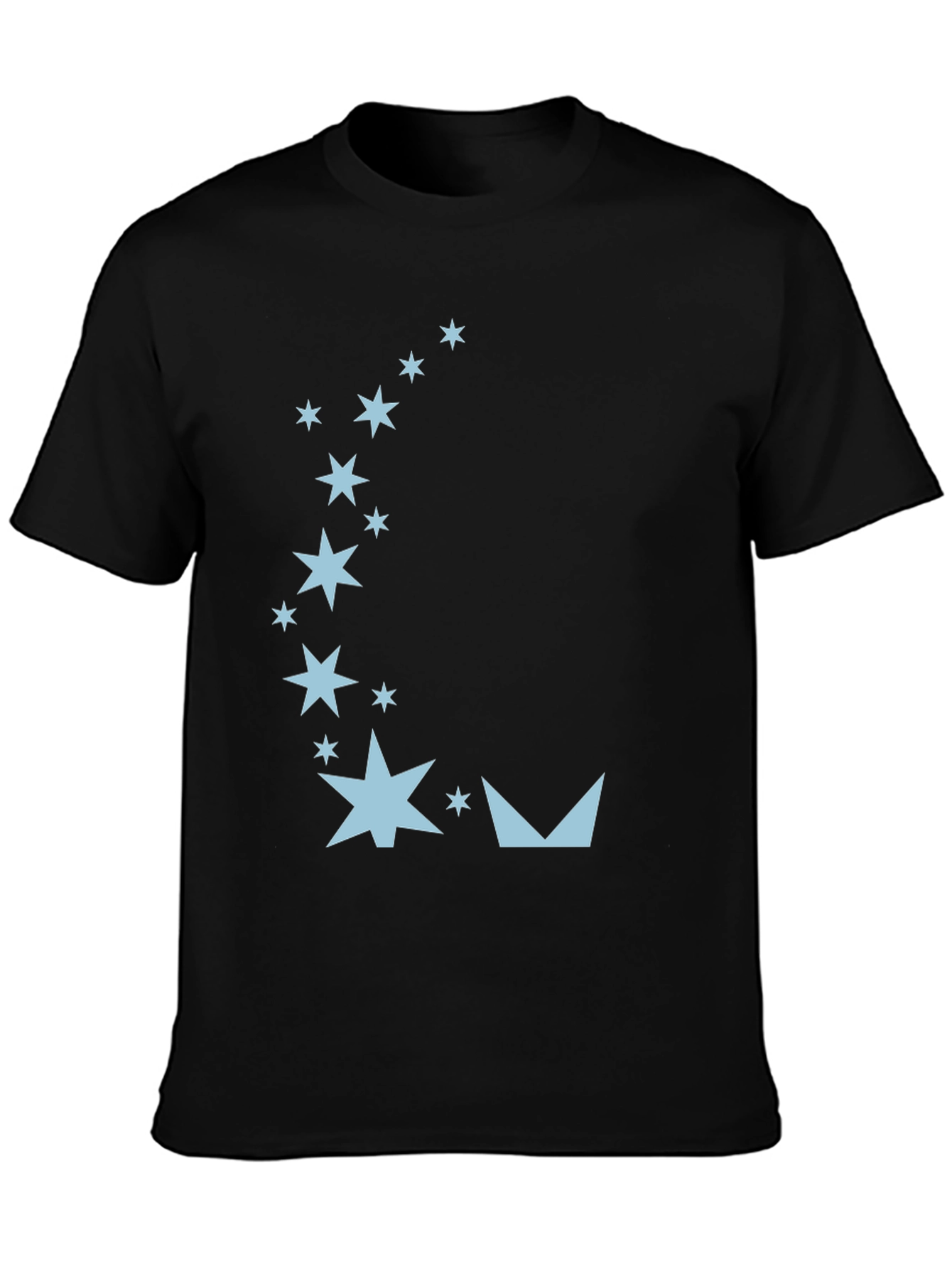 Starry Night Graphic Tee - Black Cotton Blend