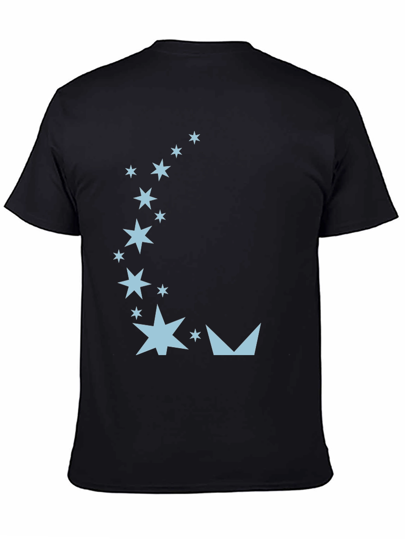 Starry Night Graphic Tee - Black Cotton Blend