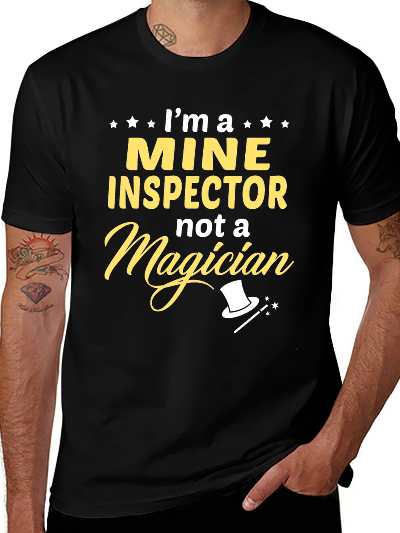 Mine Inspector T-Shirt: Not a Magician Funny Gift