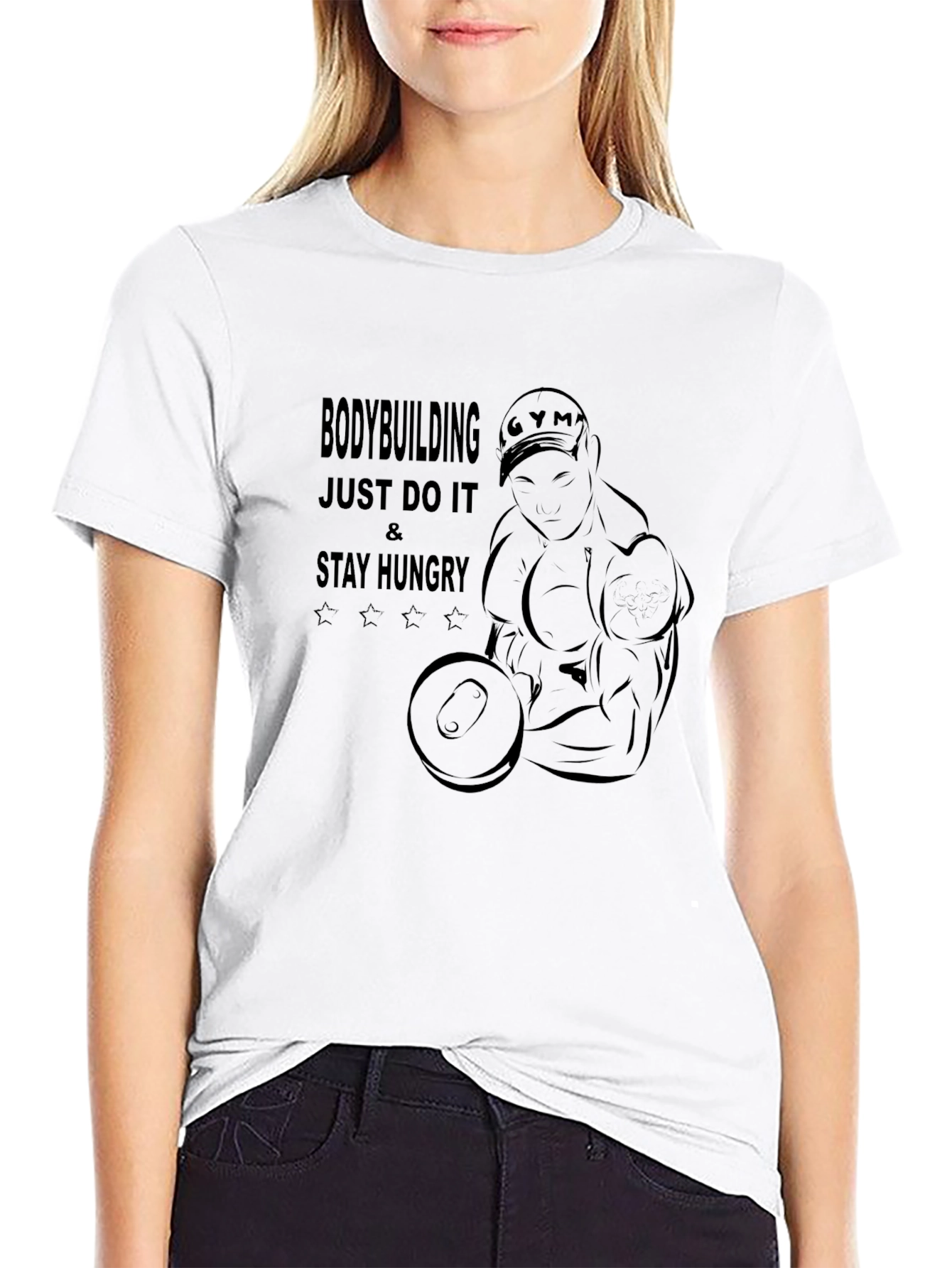 Bodybuilding Motivation Black T-Shirt