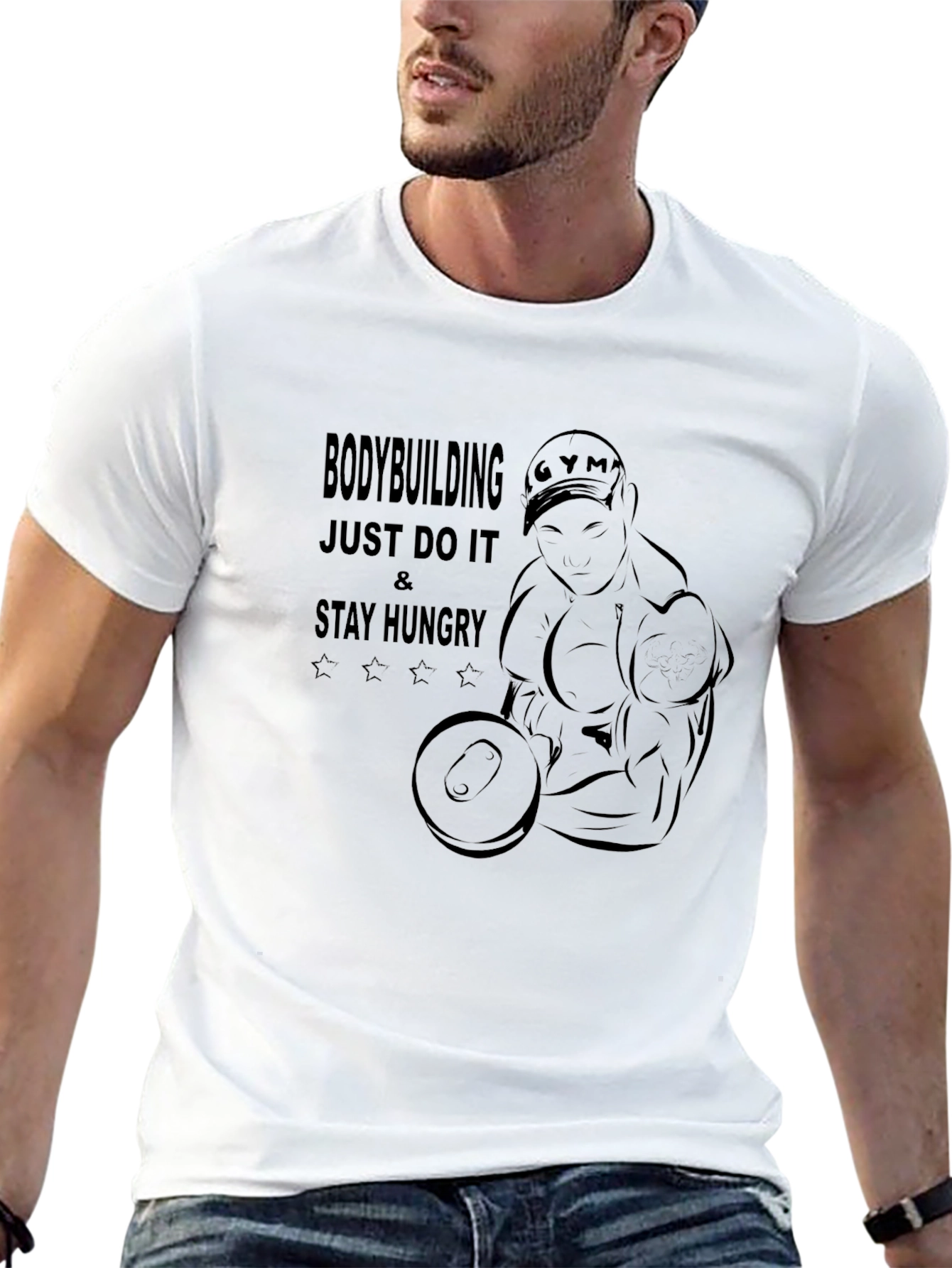 Bodybuilding Motivation Black T-Shirt