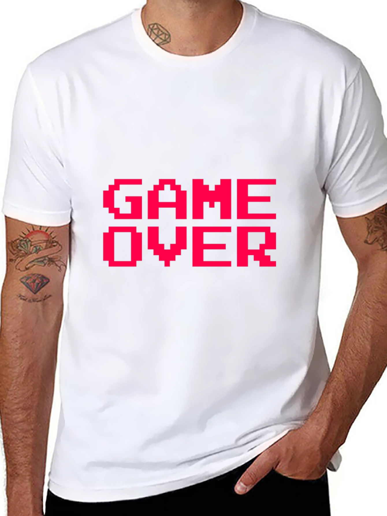Game Over Pixel Art T-Shirt - Retro Gaming Tee