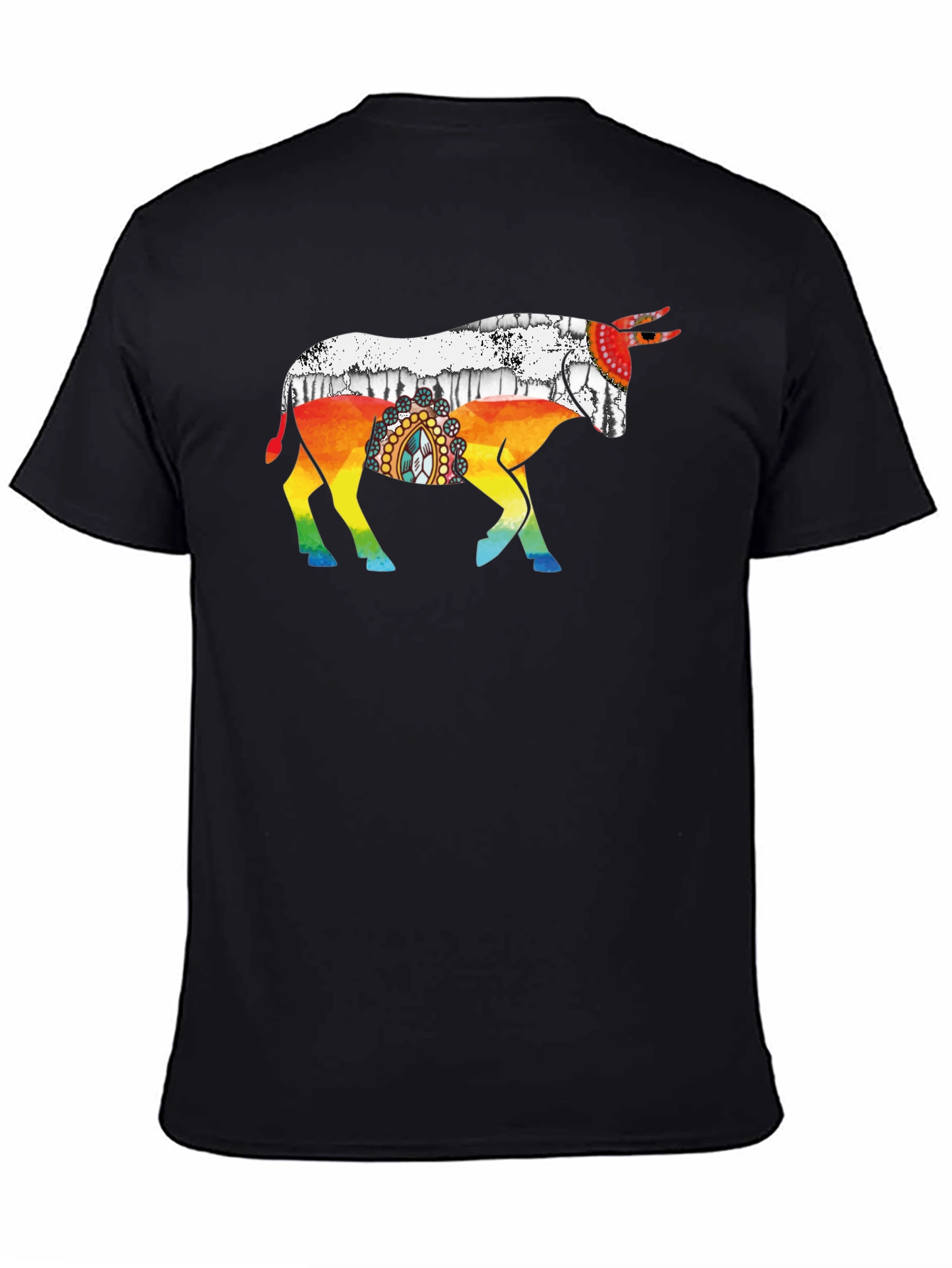 Rainbow Bull Graphic Tee - Stylish Mens Shirt