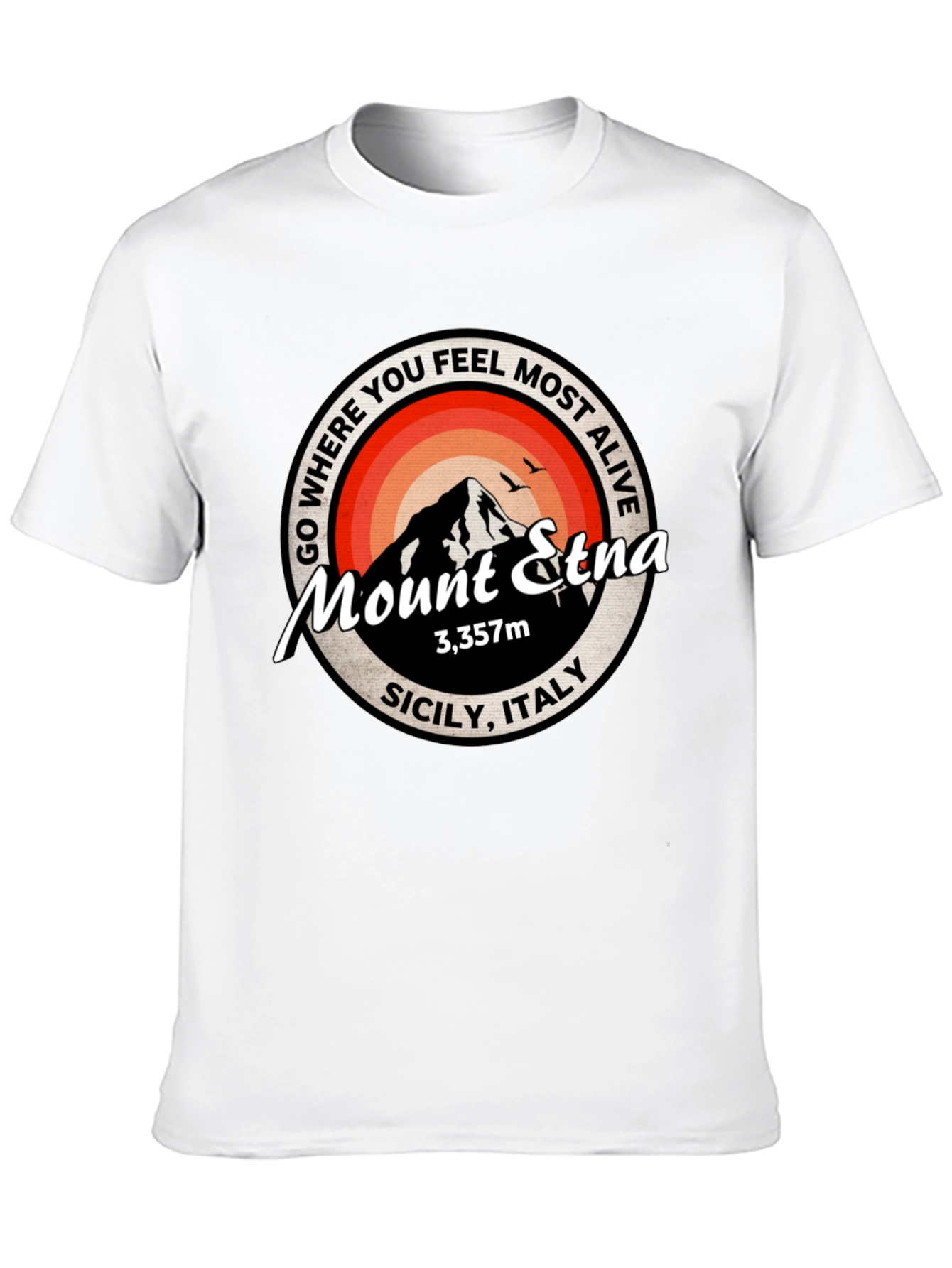 Mount Etna Graphic Tee - Sicily Italy T-Shirt