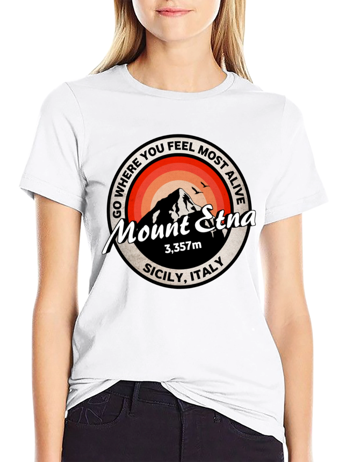 Mount Etna Graphic Tee - Sicily Italy T-Shirt