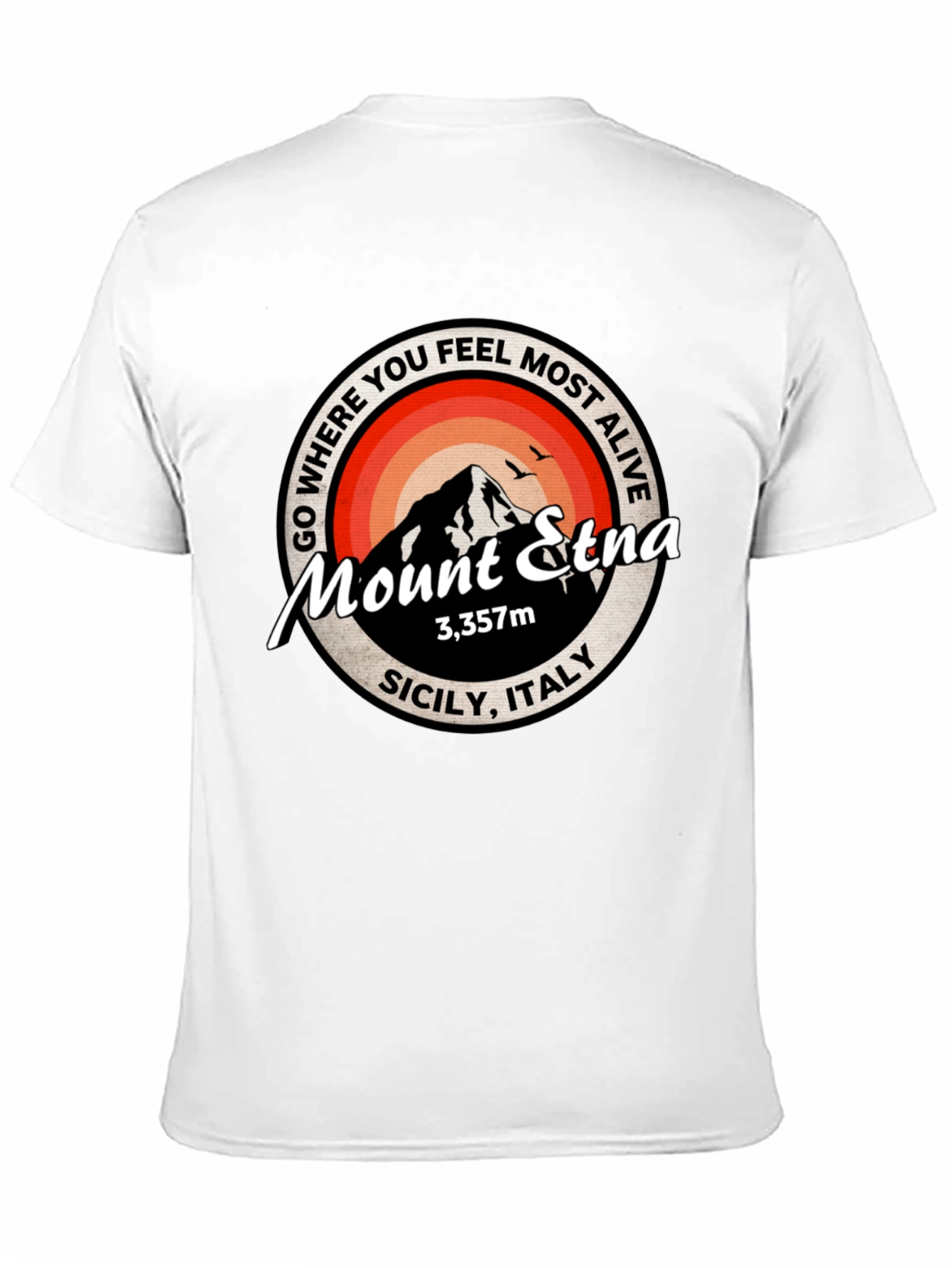 Mount Etna Graphic Tee - Sicily Italy T-Shirt