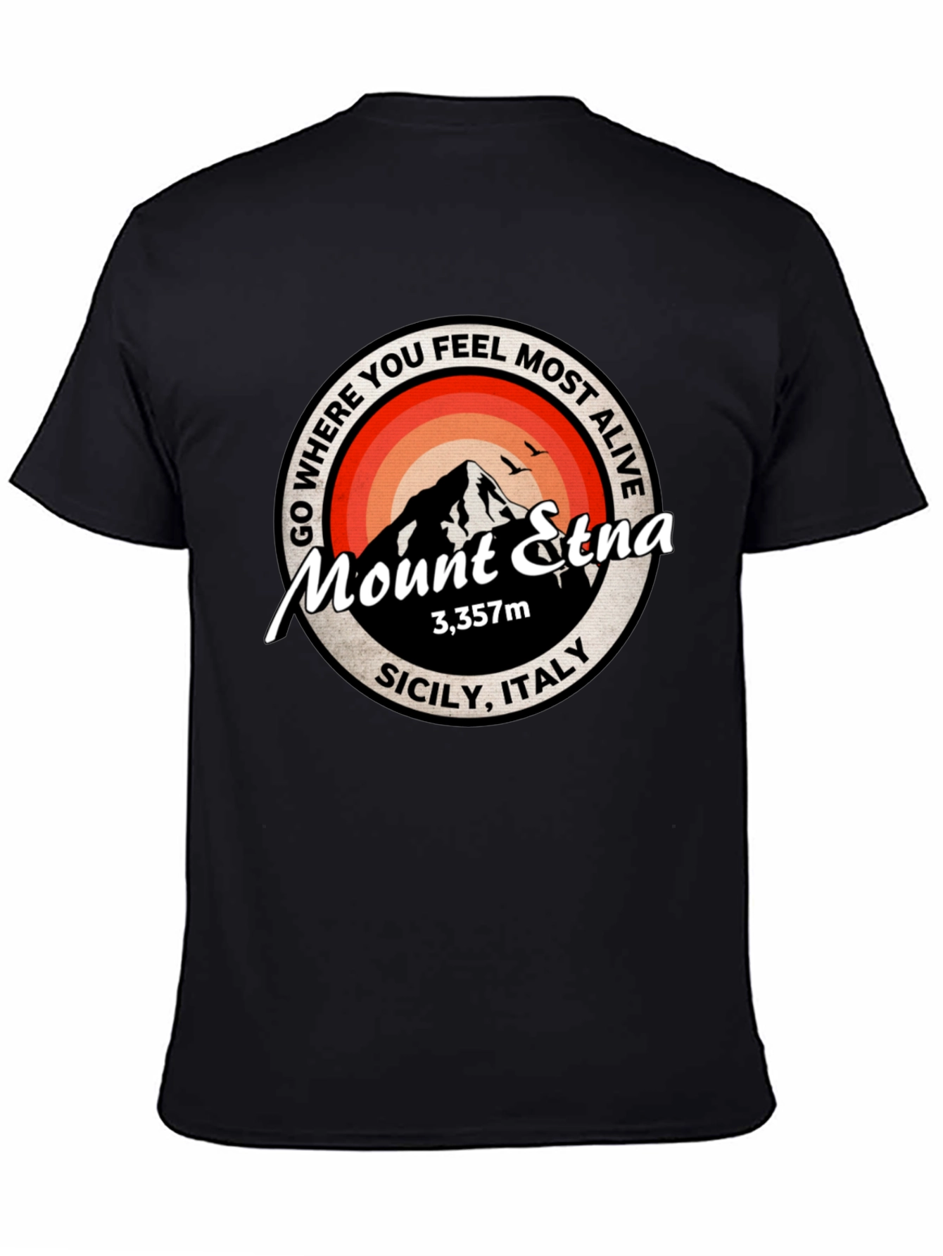 Mount Etna Graphic Tee - Sicily Italy T-Shirt