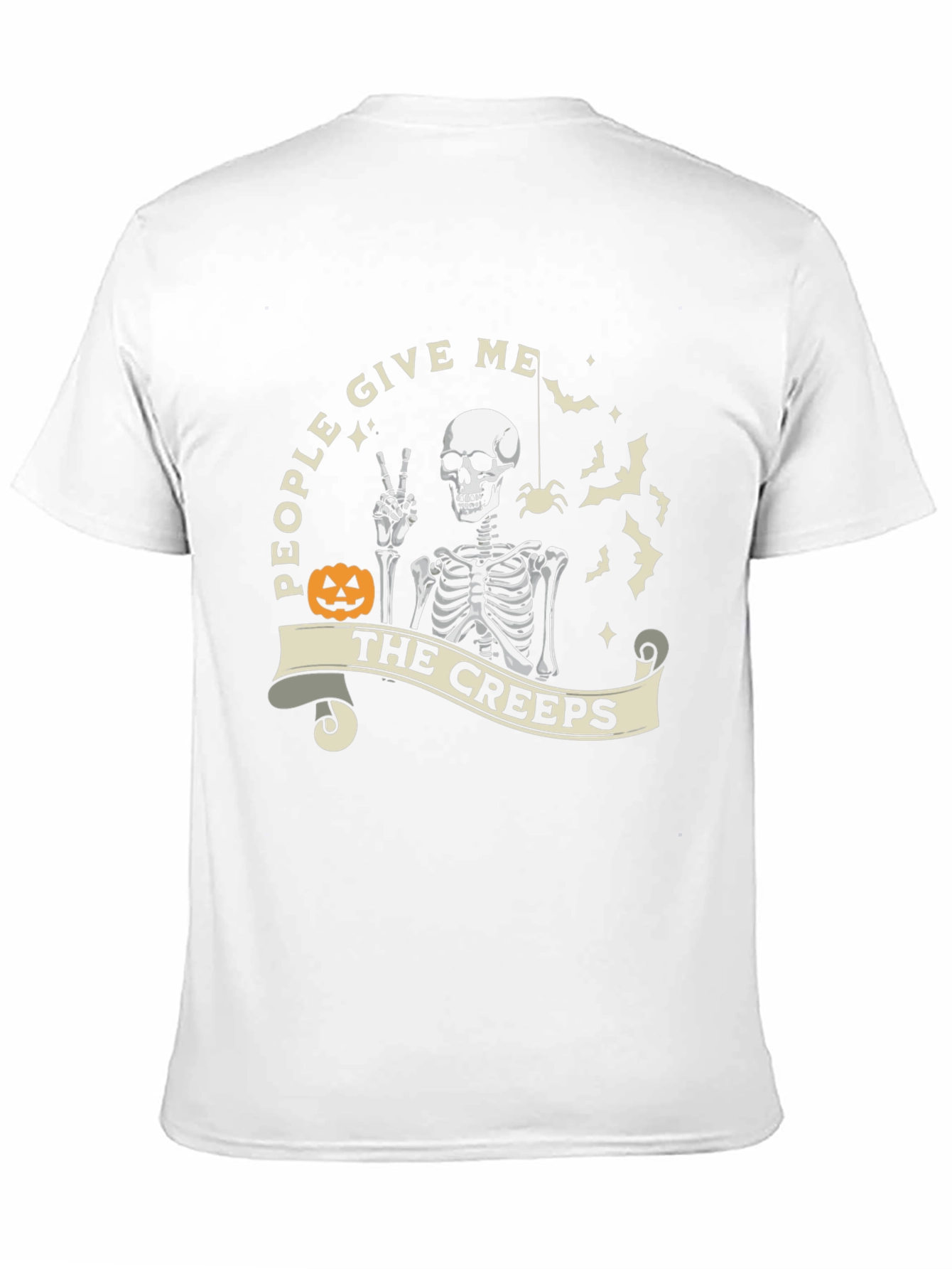 Halloween Skeleton The Creeps Graphic Tee