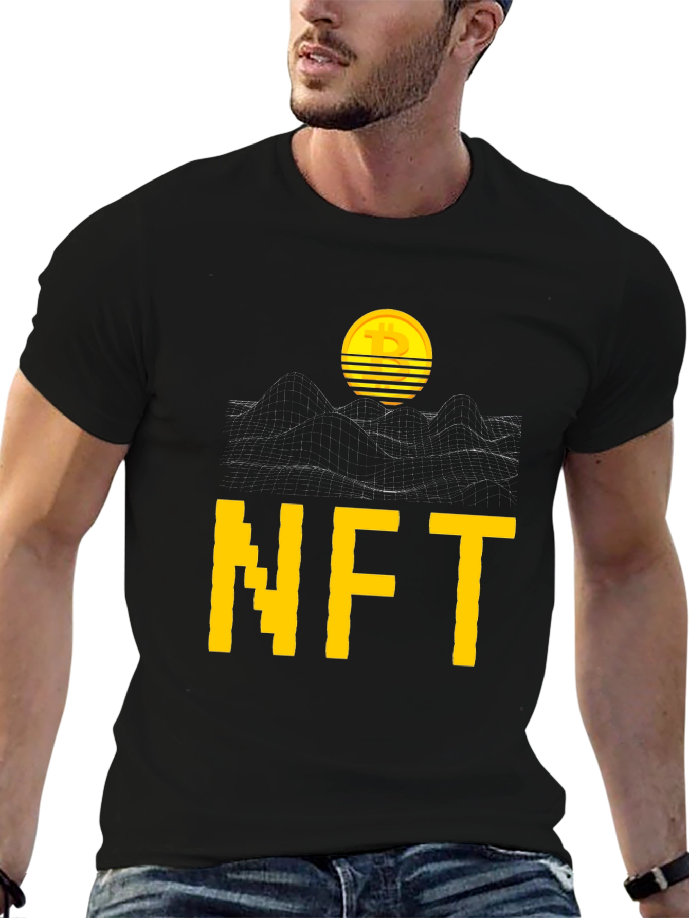 NFT Bitcoin Graphic Tee - Crypto Art Fashion