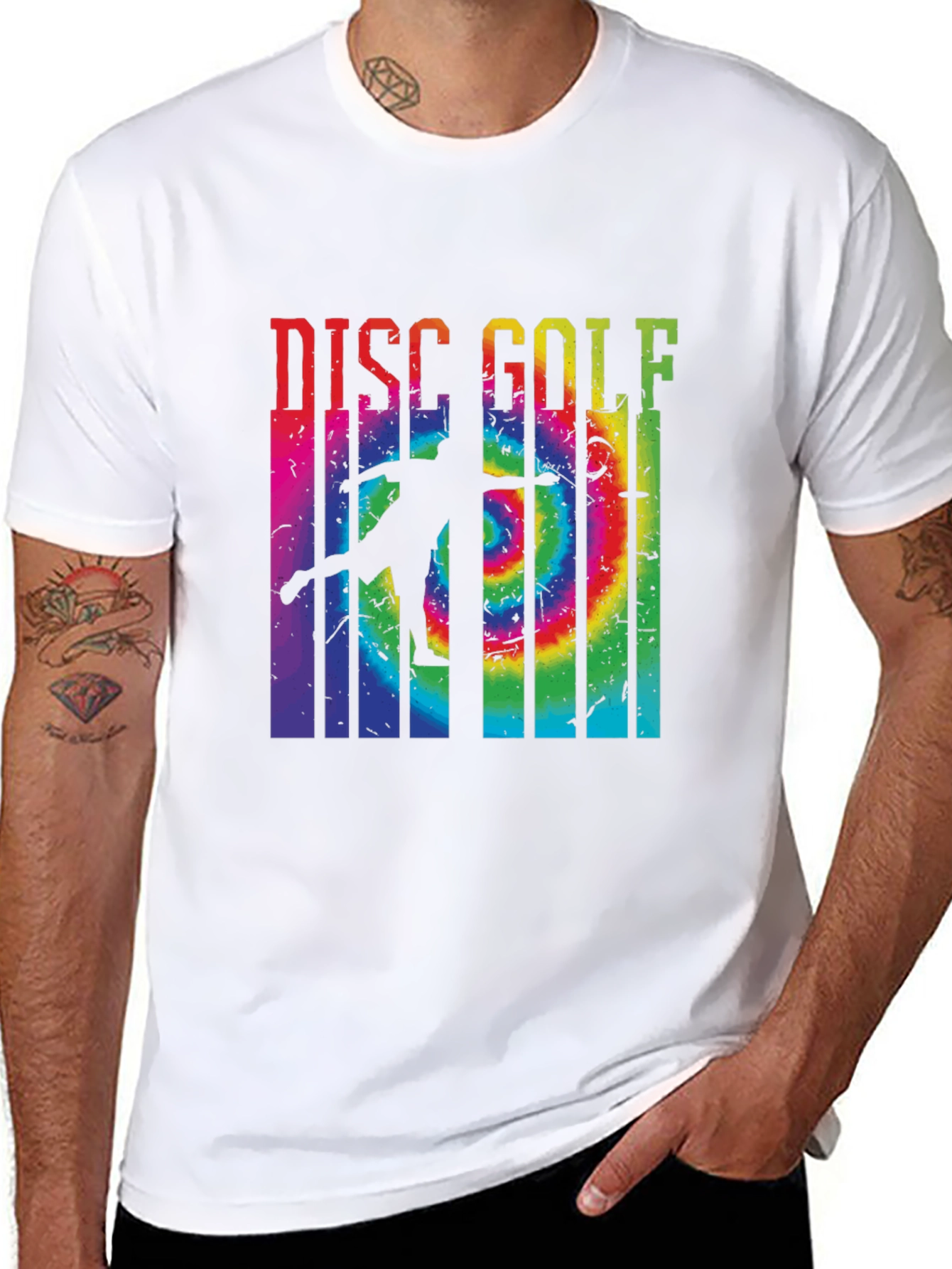 Tie Dye Disc Golf Graphic Tee