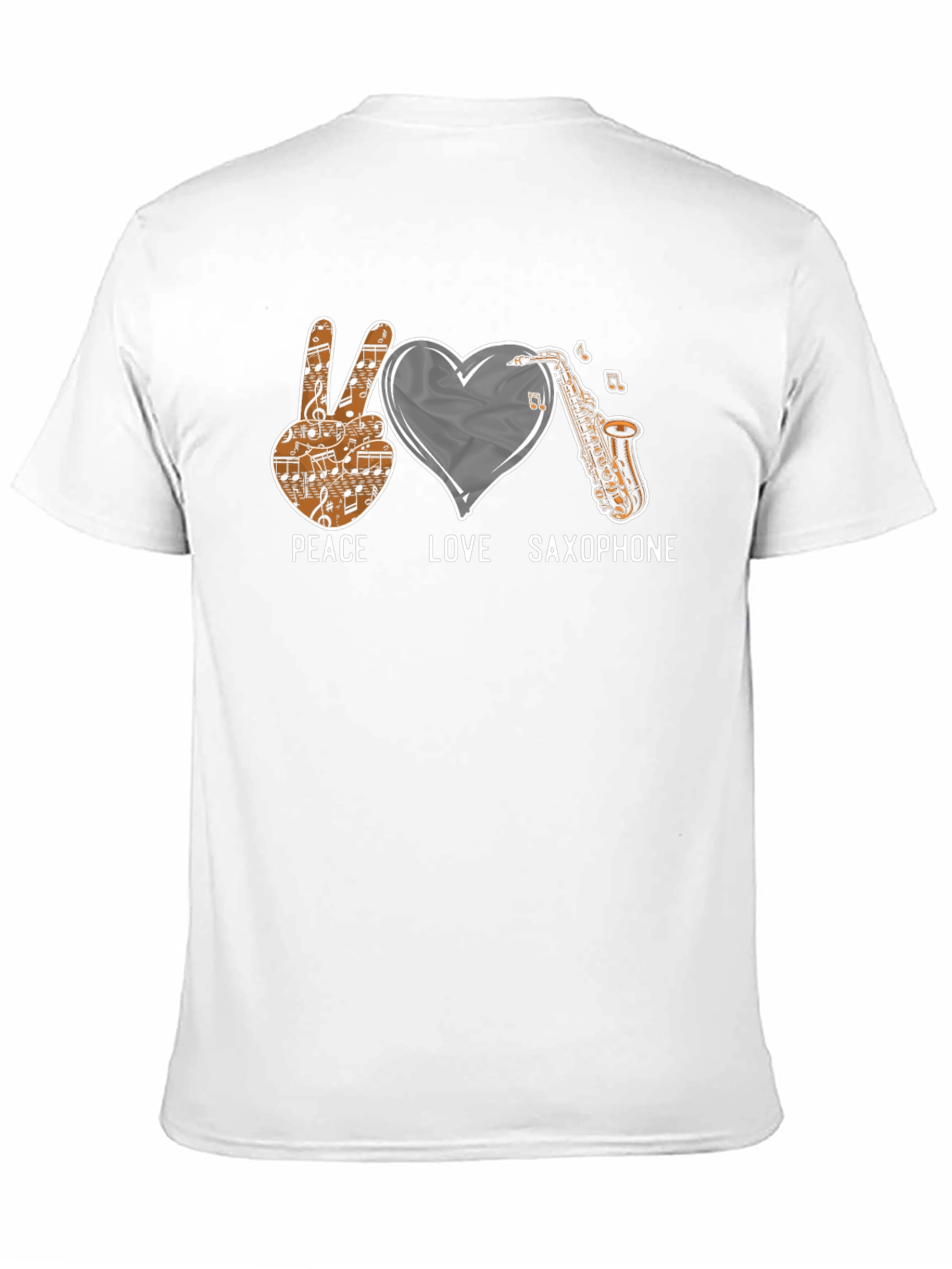 Peace Love Saxophone Graphic Tee