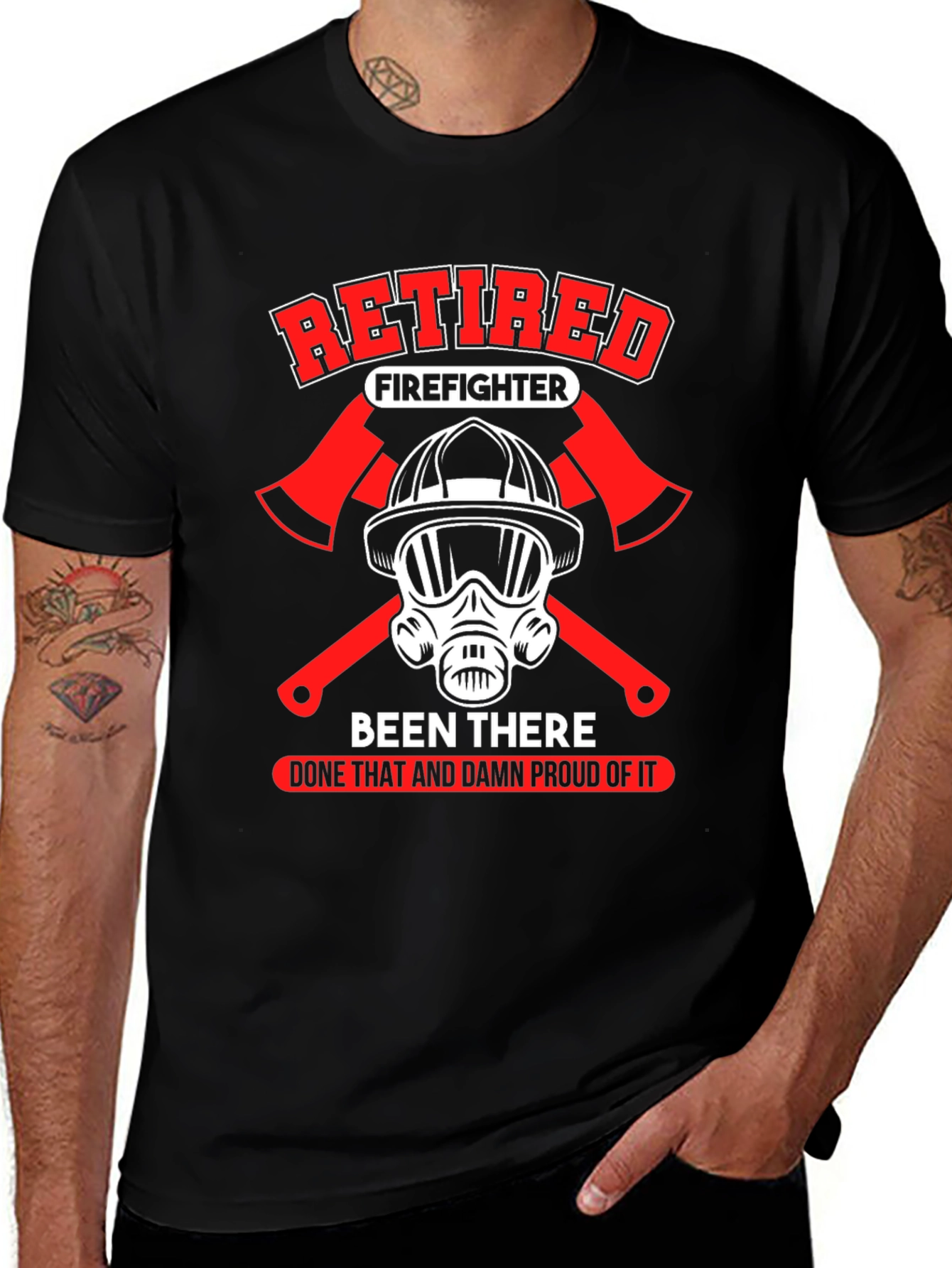 Retired Firefighter Graphic T-Shirt