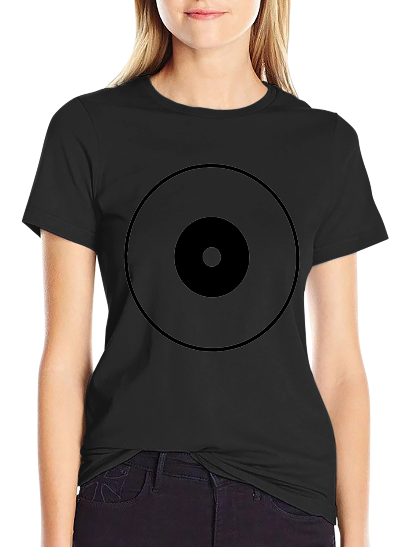 Graphic Print Tee - Black Circles Design