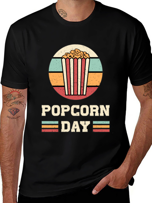 Retro Popcorn Day T-Shirt - Celebrate in Style!