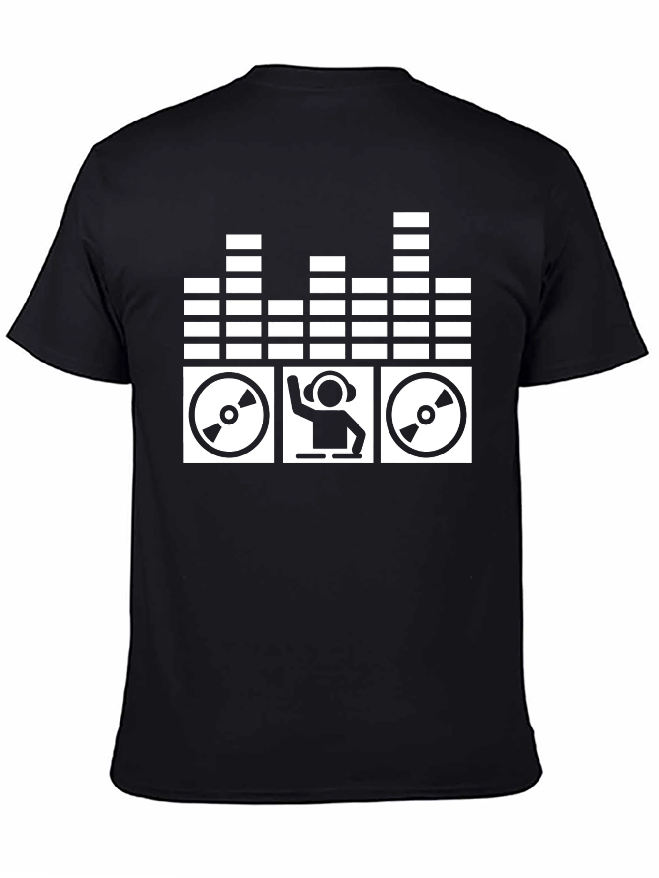 DJ Mixer Graphic T-Shirt - Black Cotton Blend