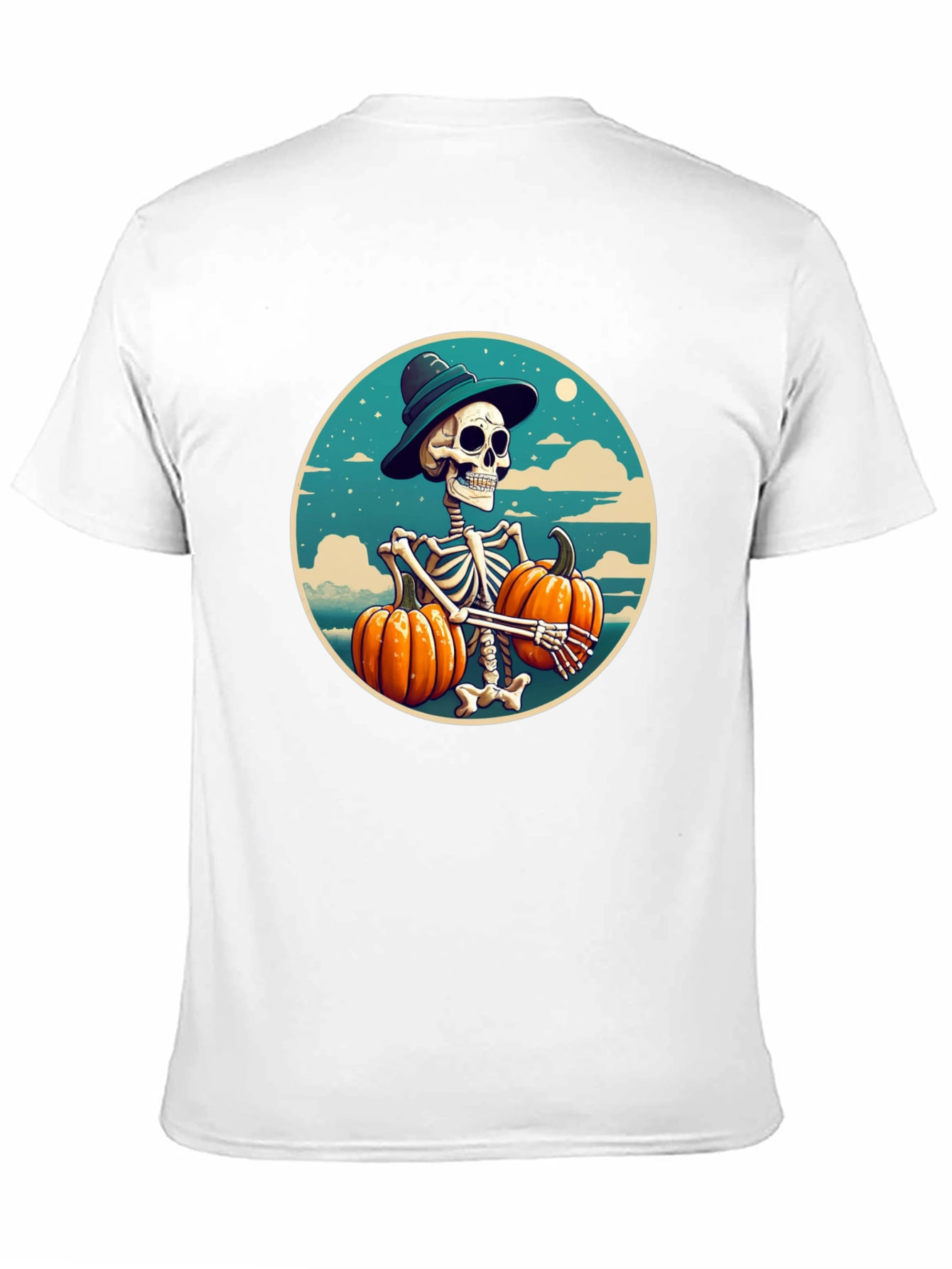 Skeleton Pumpkin T-Shirt - Halloween Graphic Tee