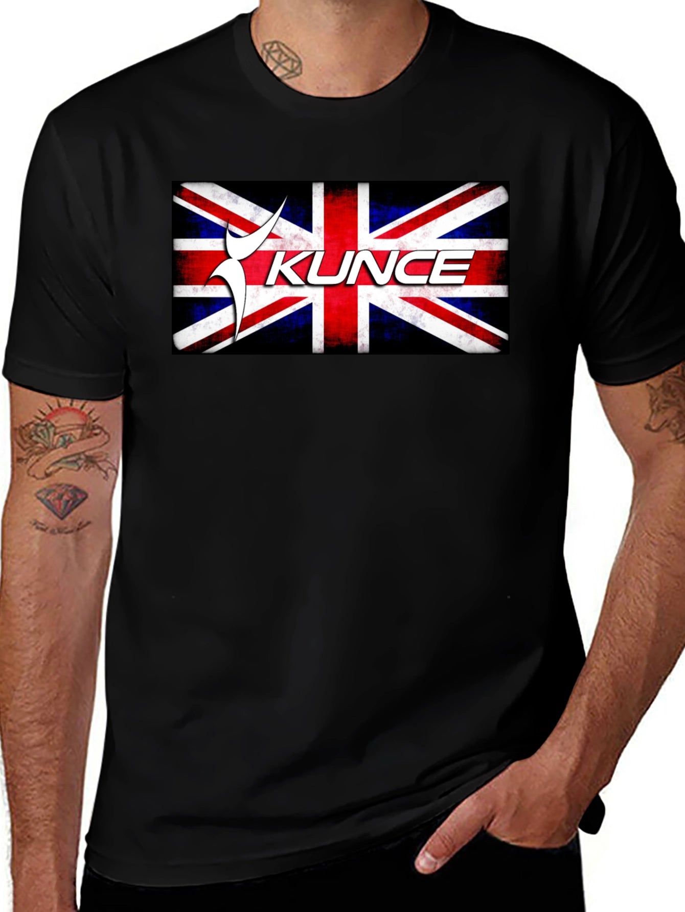 Union Jack KUNCE Graphic Tee - Black