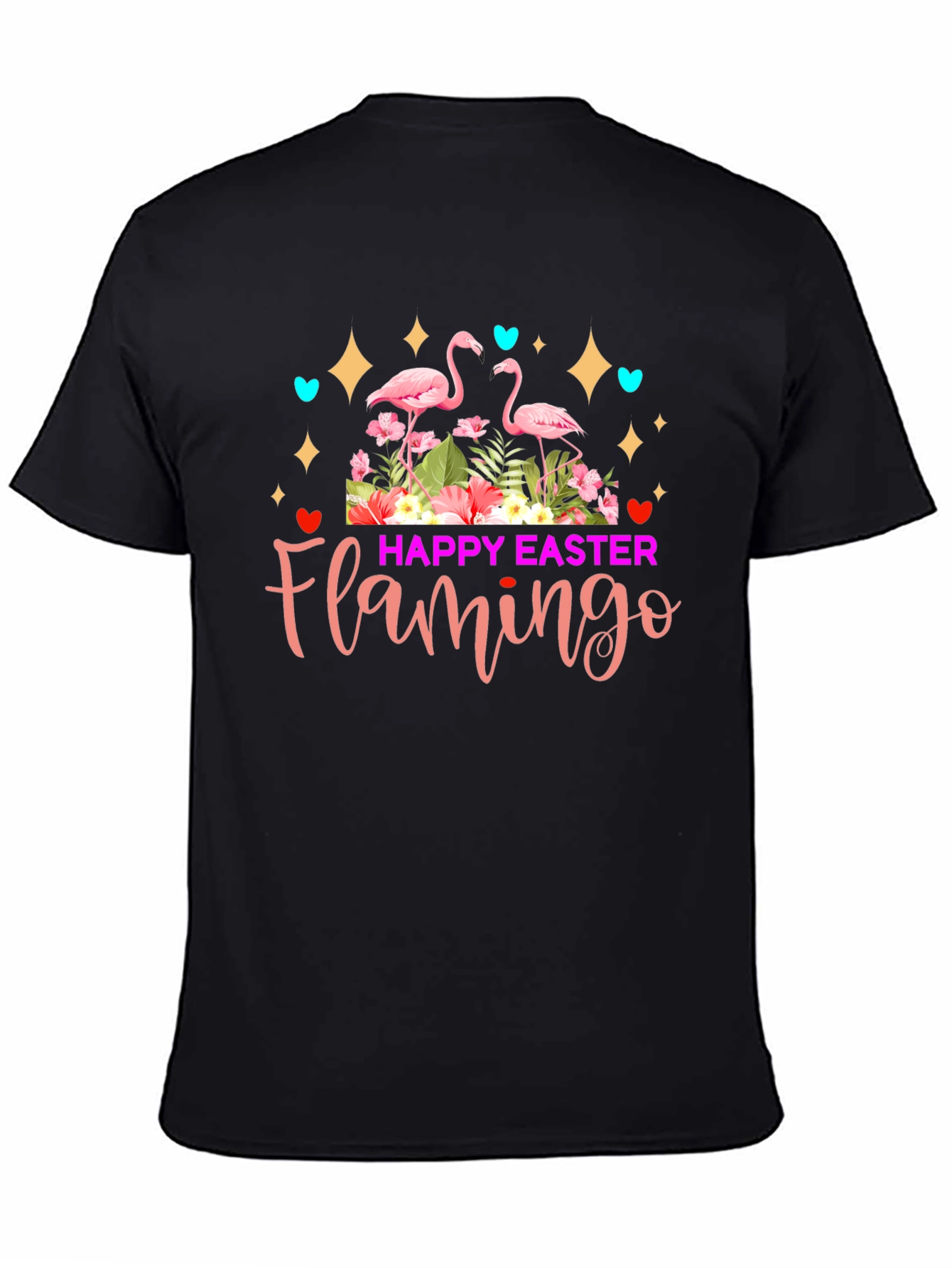 Happy Easter Flamingo Graphic T-Shirt