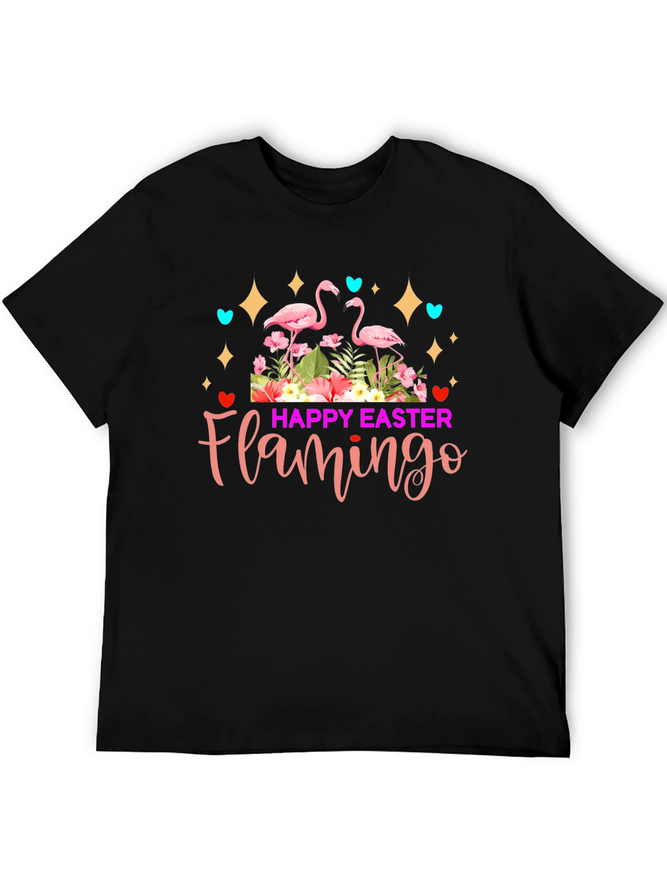 Happy Easter Flamingo Graphic T-Shirt