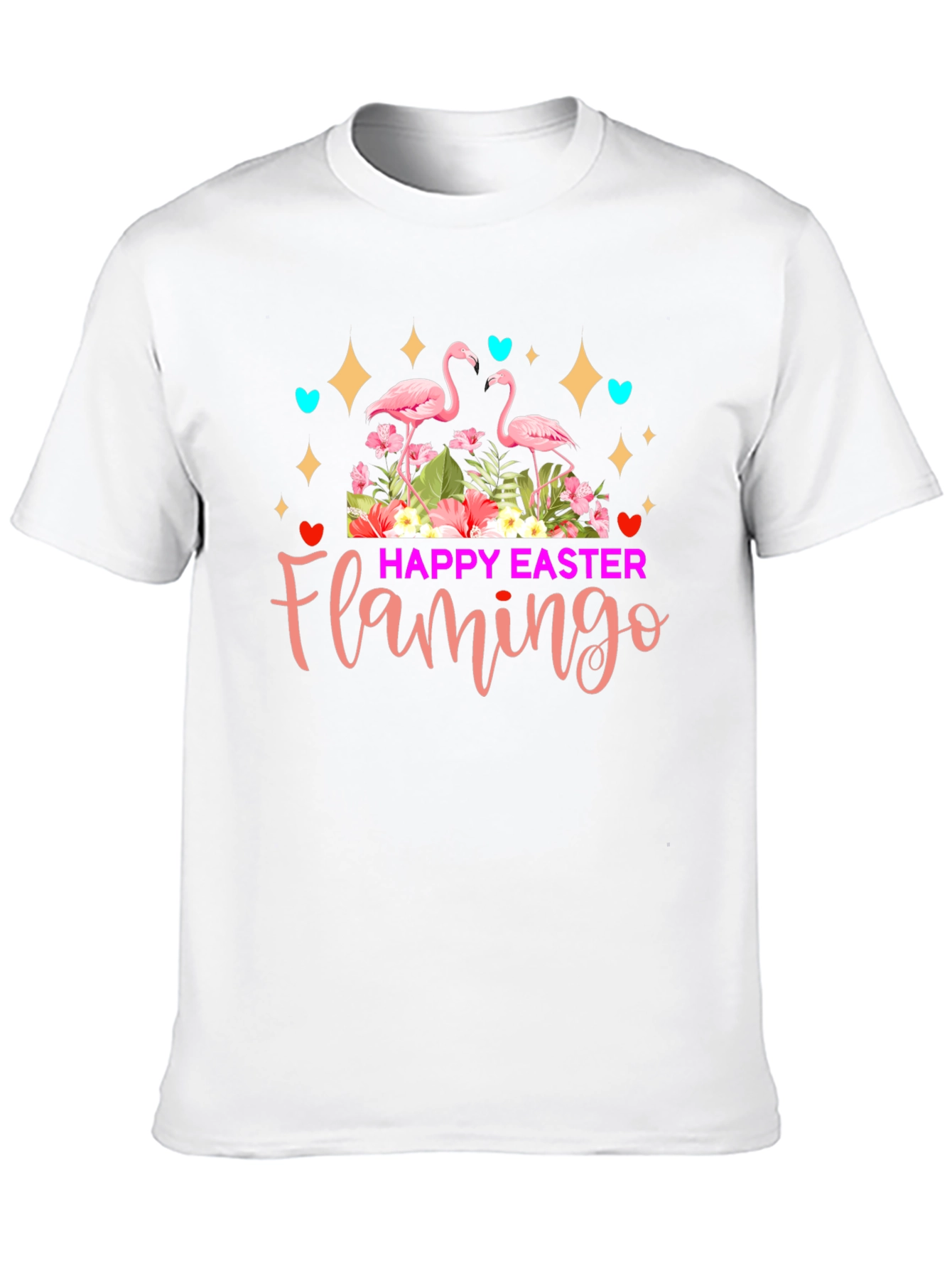 Happy Easter Flamingo Graphic T-Shirt