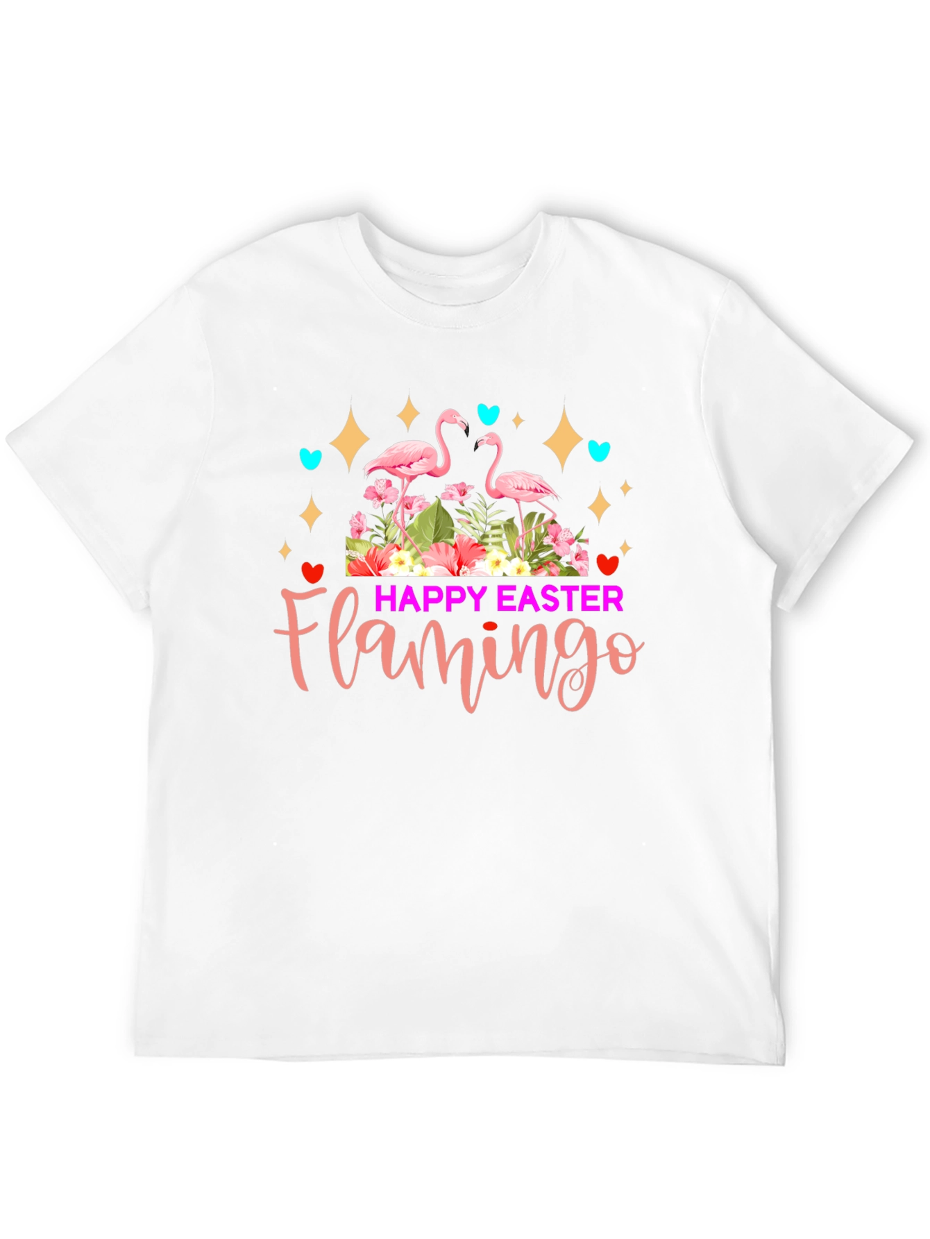 Happy Easter Flamingo Graphic T-Shirt