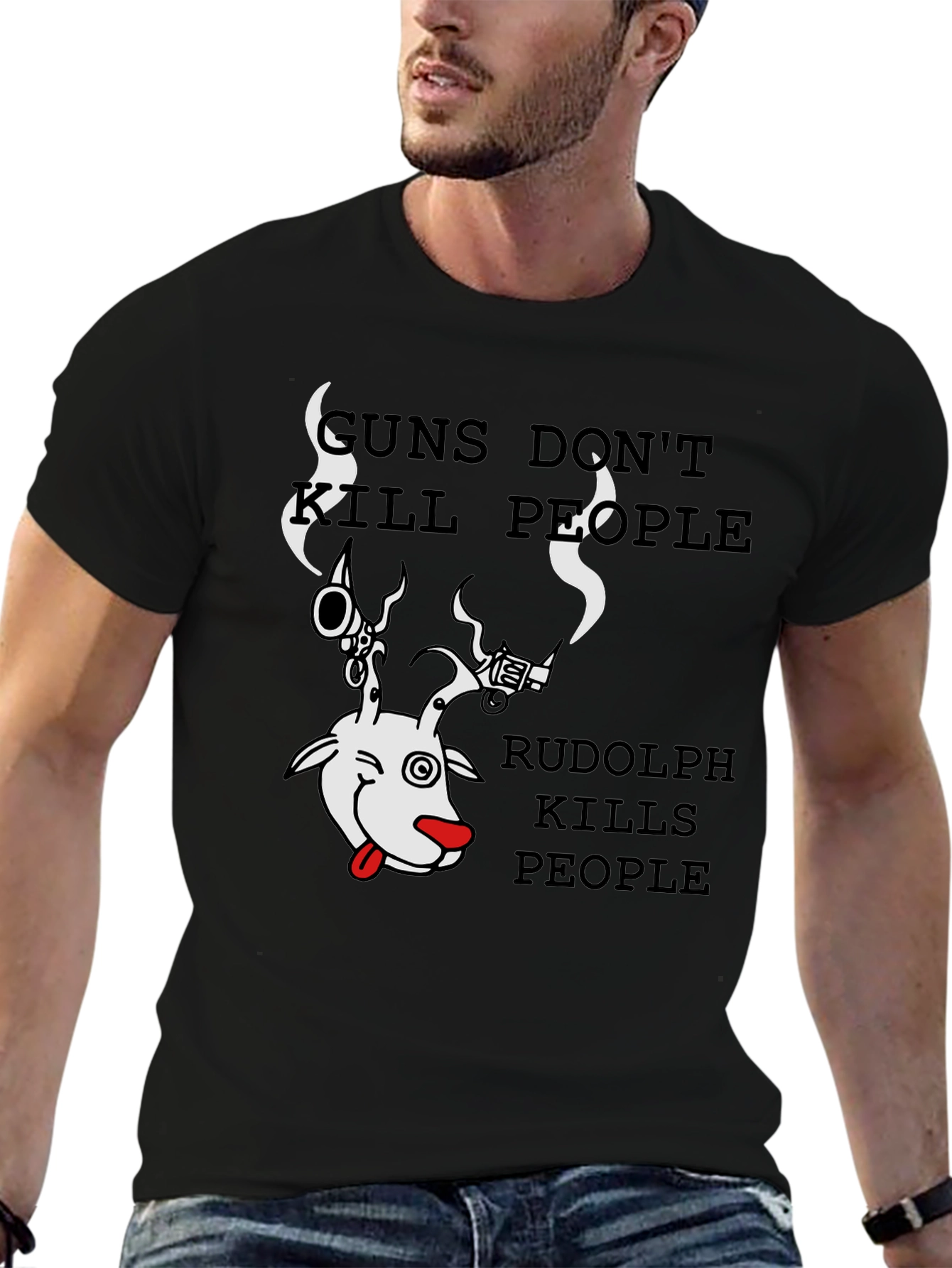 Guns Dont Kill Rudolph Does Graphic Tee
