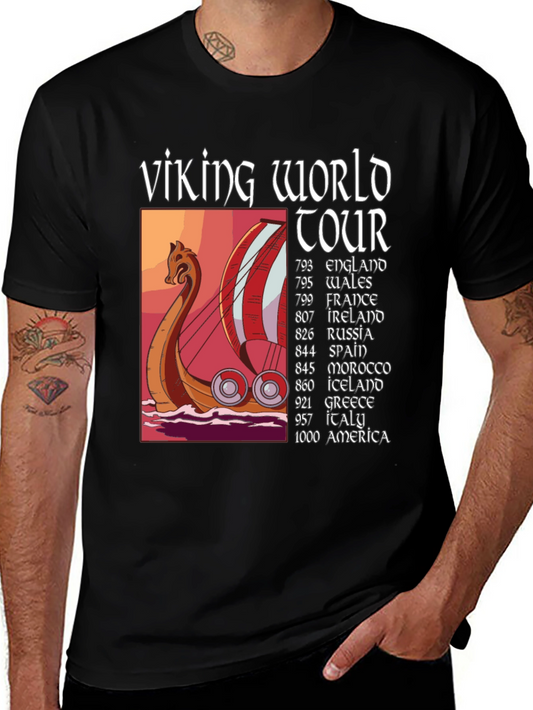 Viking World Tour T-Shirt - Historical Travel Tee