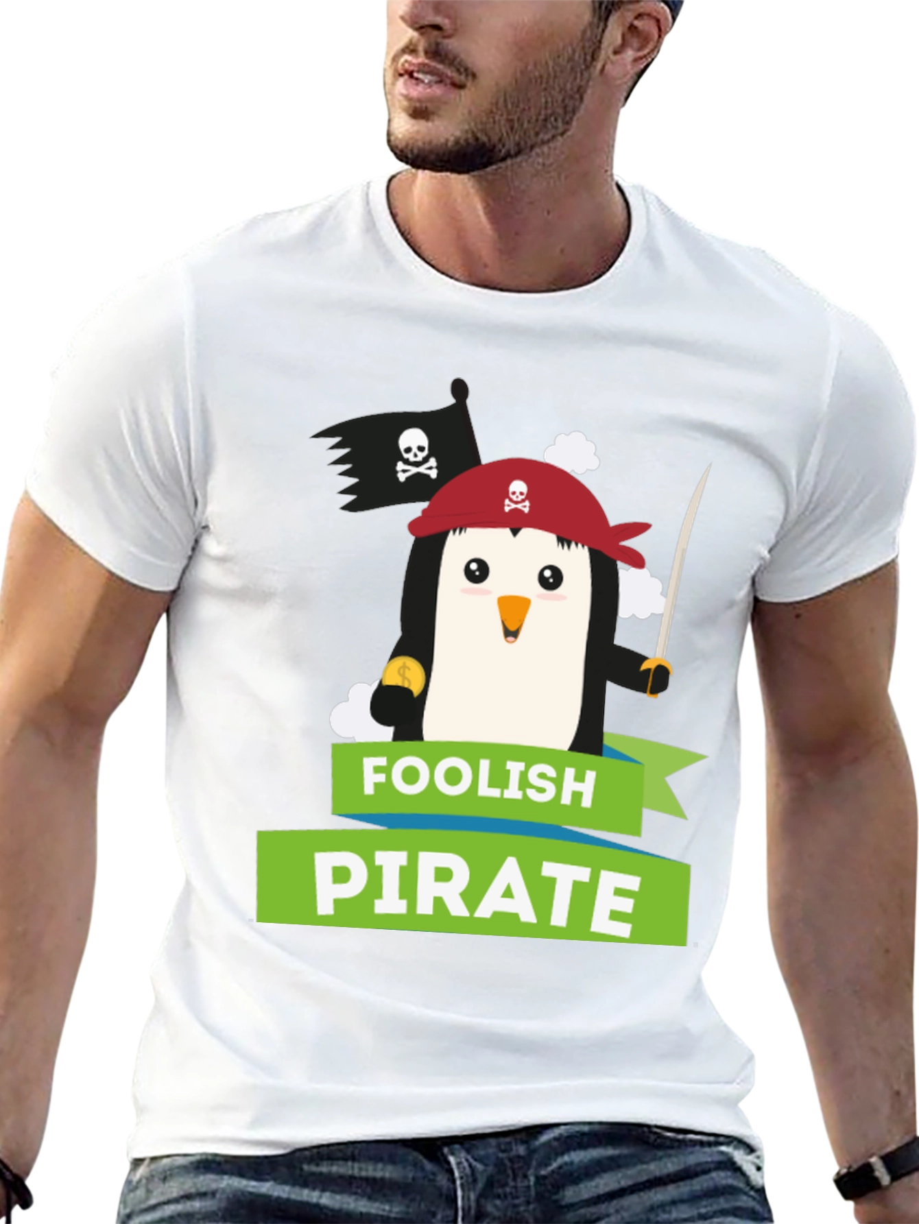 Foolish Pirate Penguin T-Shirt