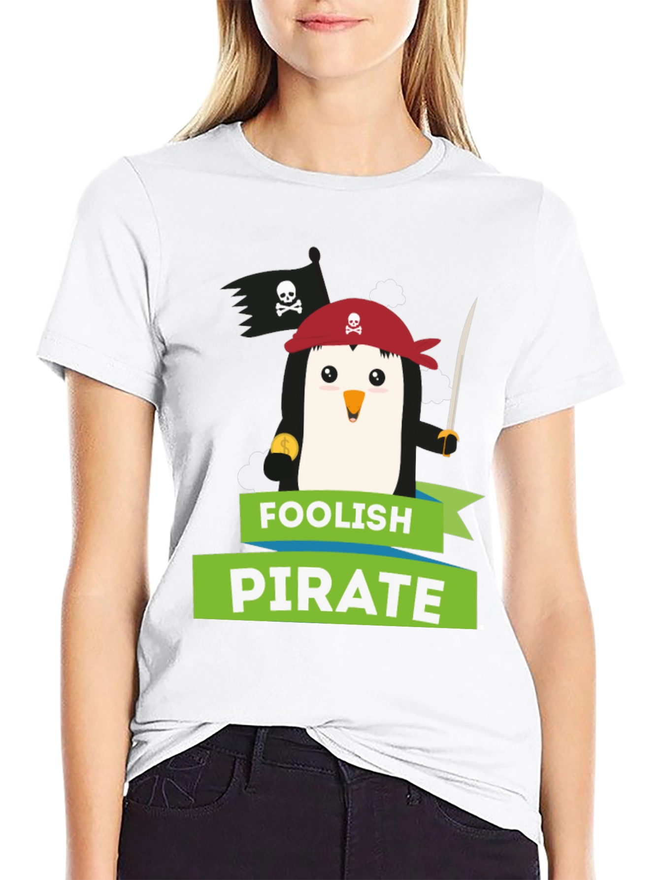 Foolish Pirate Penguin T-Shirt
