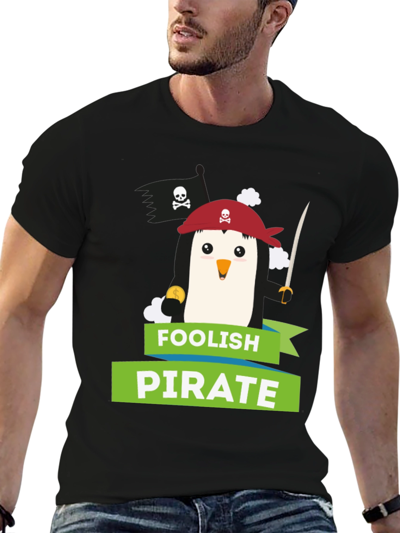 Foolish Pirate Penguin T-Shirt