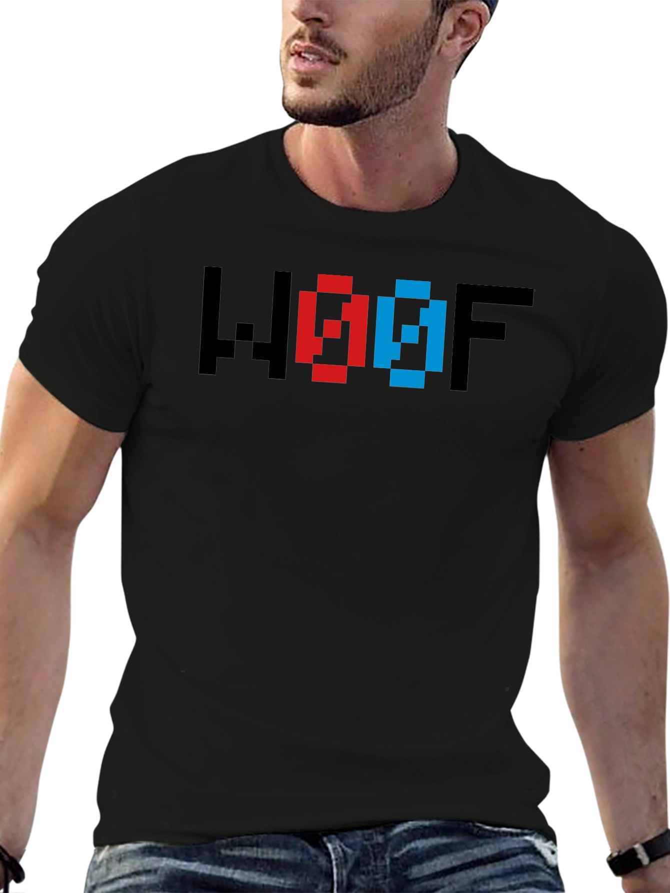 WOOF Pixel Art T-Shirt - Gamer Style